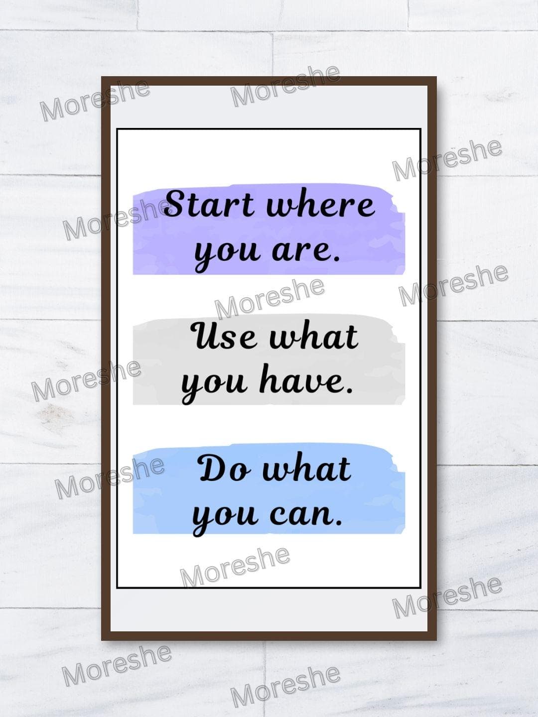 Motivational Quote Prints | Modern Home Office Art (Digital Download) Blue - image 5