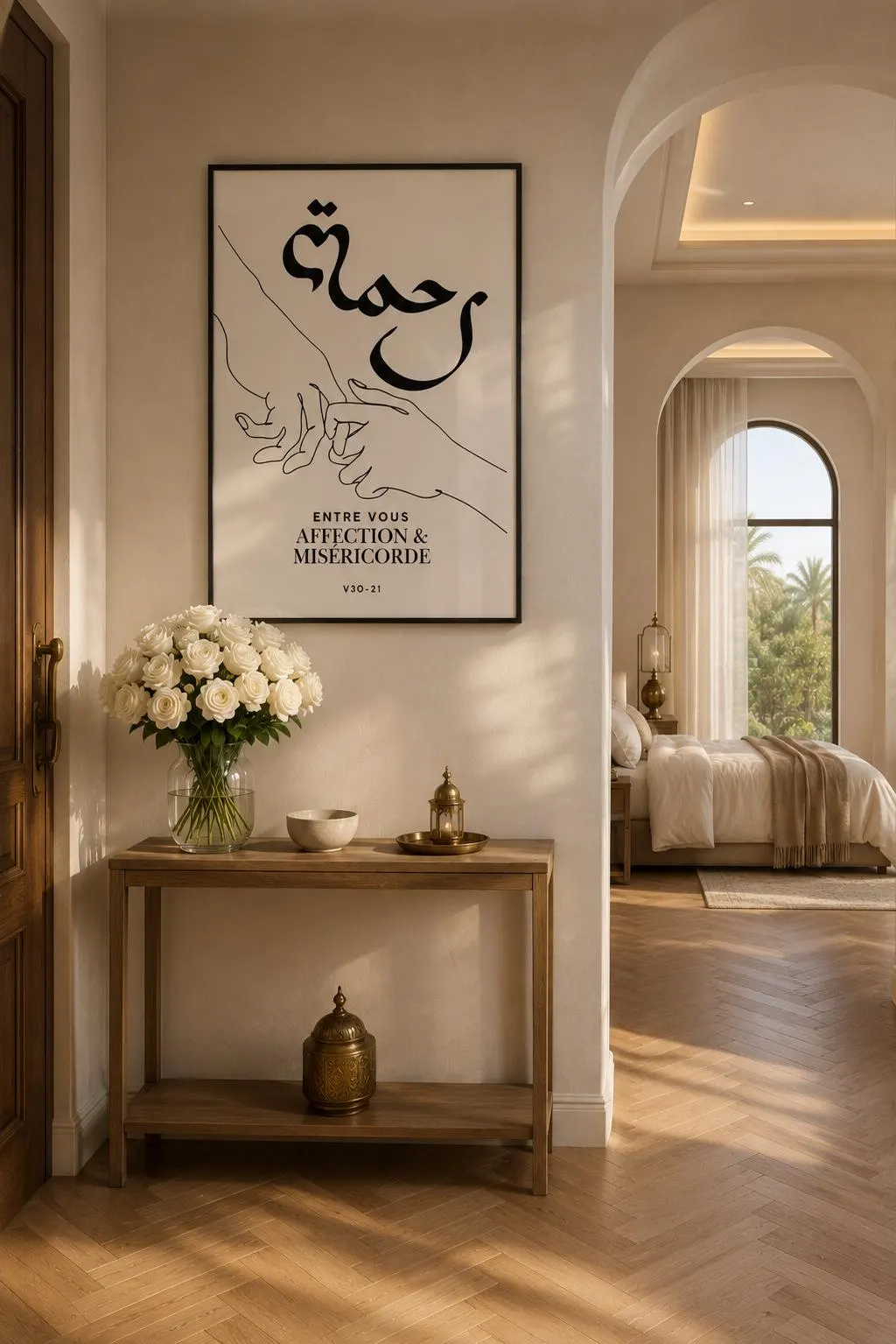Rahma Islamic Wall Art Printable | Arabic Calligraphy Print | Muslim Couple Gift | French Islamic Wall Decor | Instant Download - image 4