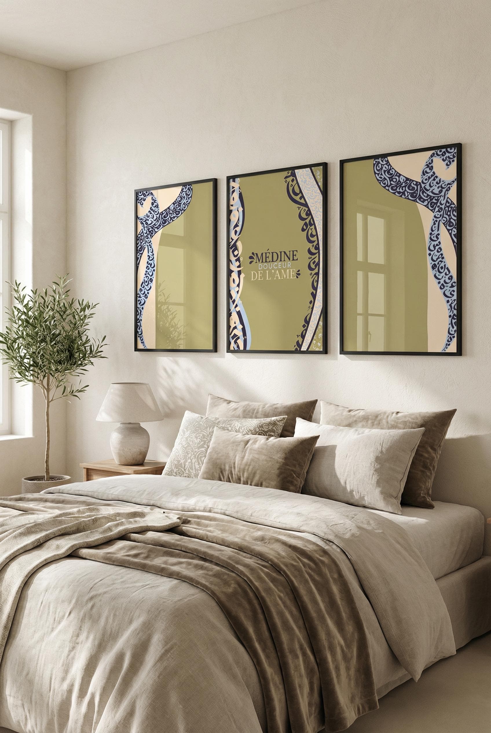 Islamic Wall Art Set of 3 Posters – Medina “Softness of the Soul”, Arabic Calligraphy Posters - Muslim Decor, Set Medine - Digital Download - image 5