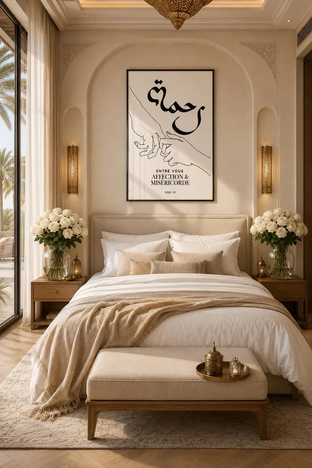 Rahma Islamic Wall Art Printable | Arabic Calligraphy Print | Muslim Couple Gift | French Islamic Wall Decor | Instant Download - image 5