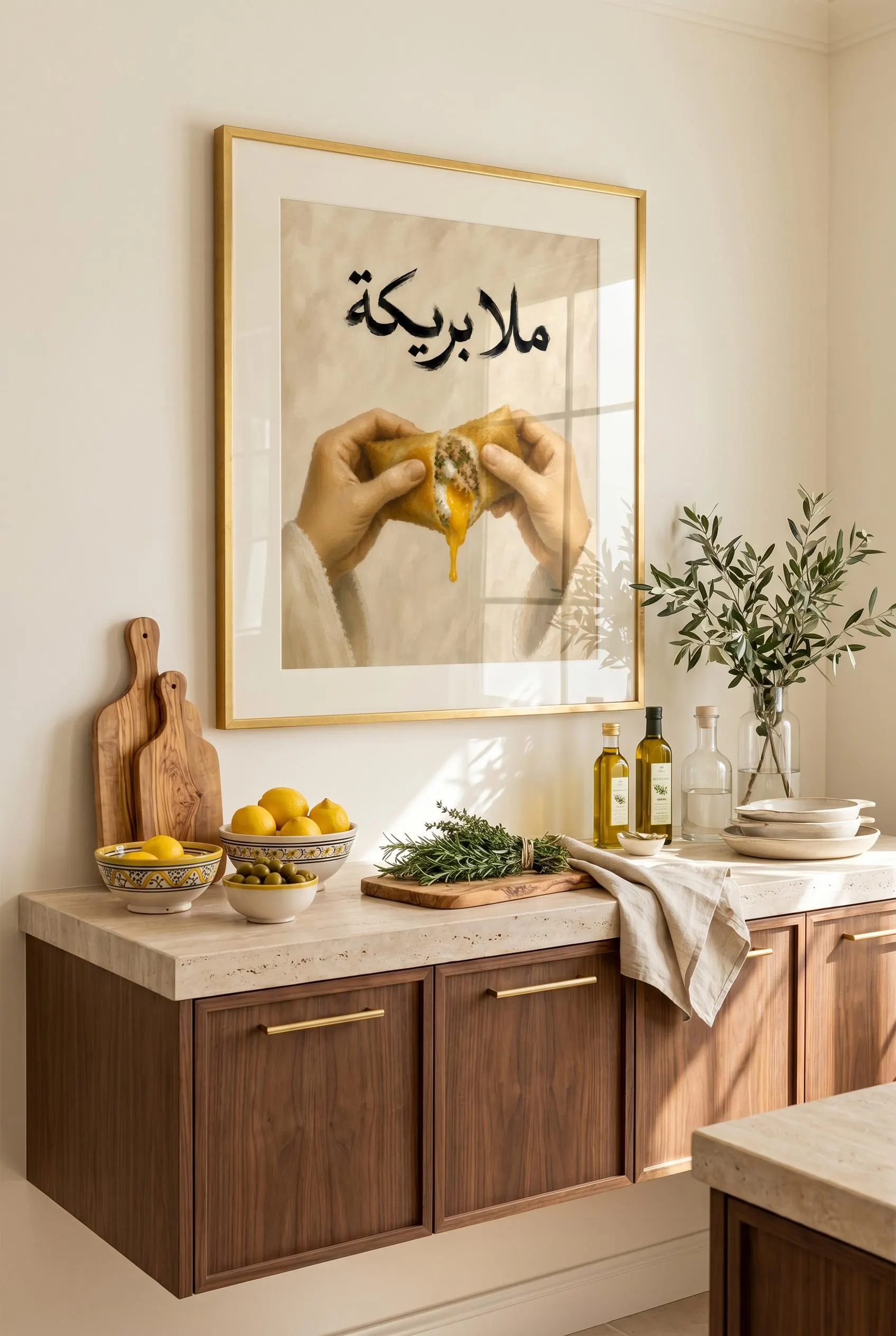 Funny Tunisian "Mala Brika!" Printable Wall Art | Tunisian Food Print | Arabic Kitchen Decor | Digital Download | Modern Arabic Art - image 3