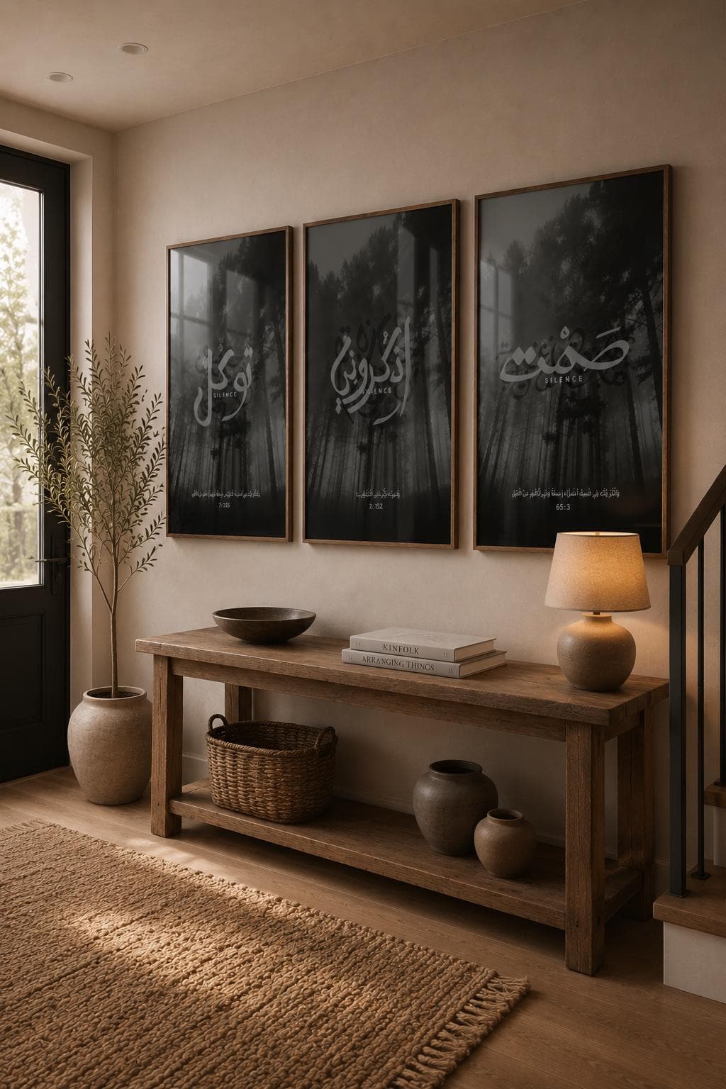 Set of 3 Islamic Printable Wall Art, Arabic Calligraphy Posters, Tawakkul & Dhikr Bundle, Minimalist Muslim Home Decor - image 4