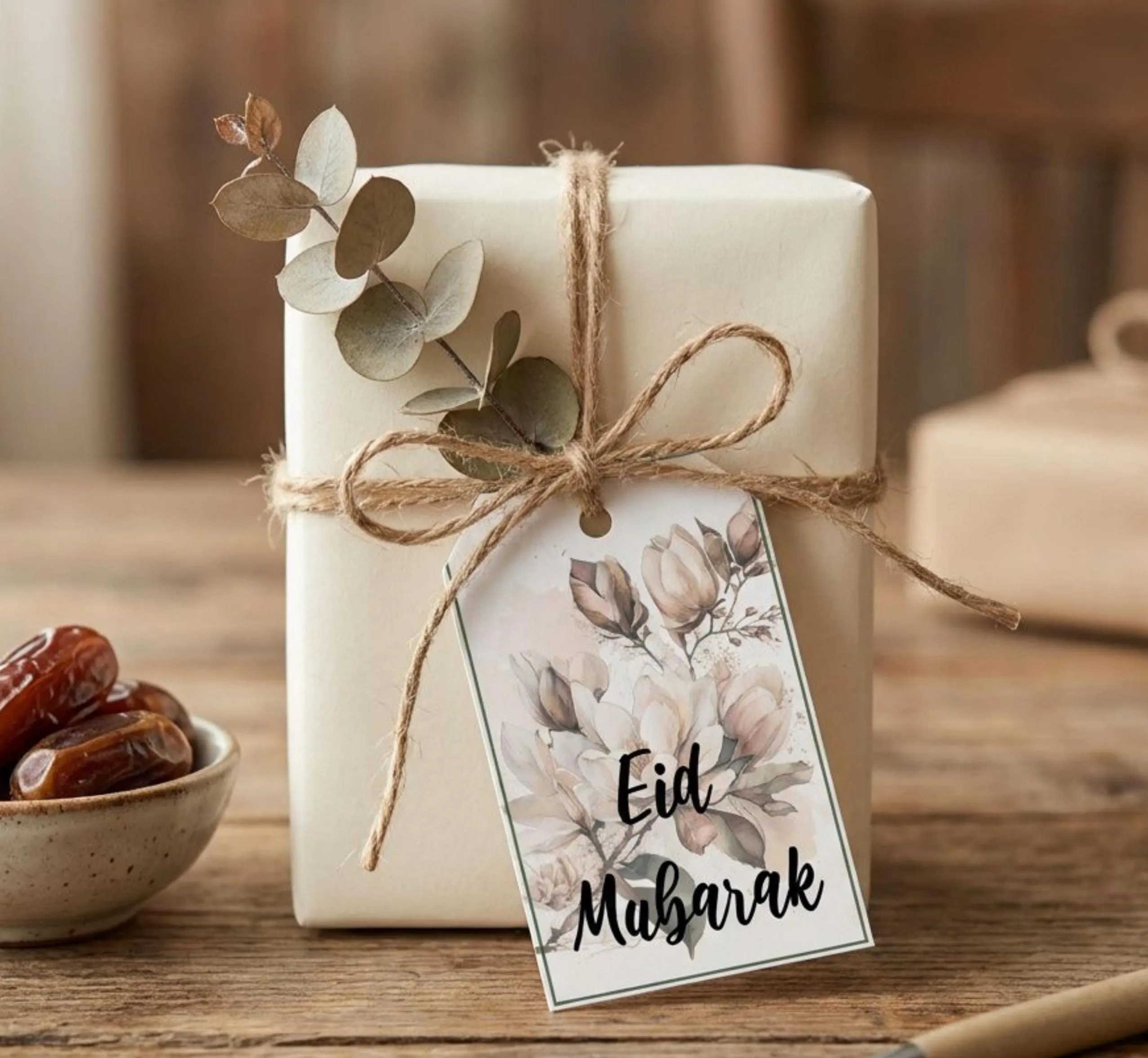 Eid Gift Tags and Eid Sticker Sheet (printable) / A4 size / PDF (300 dpi)