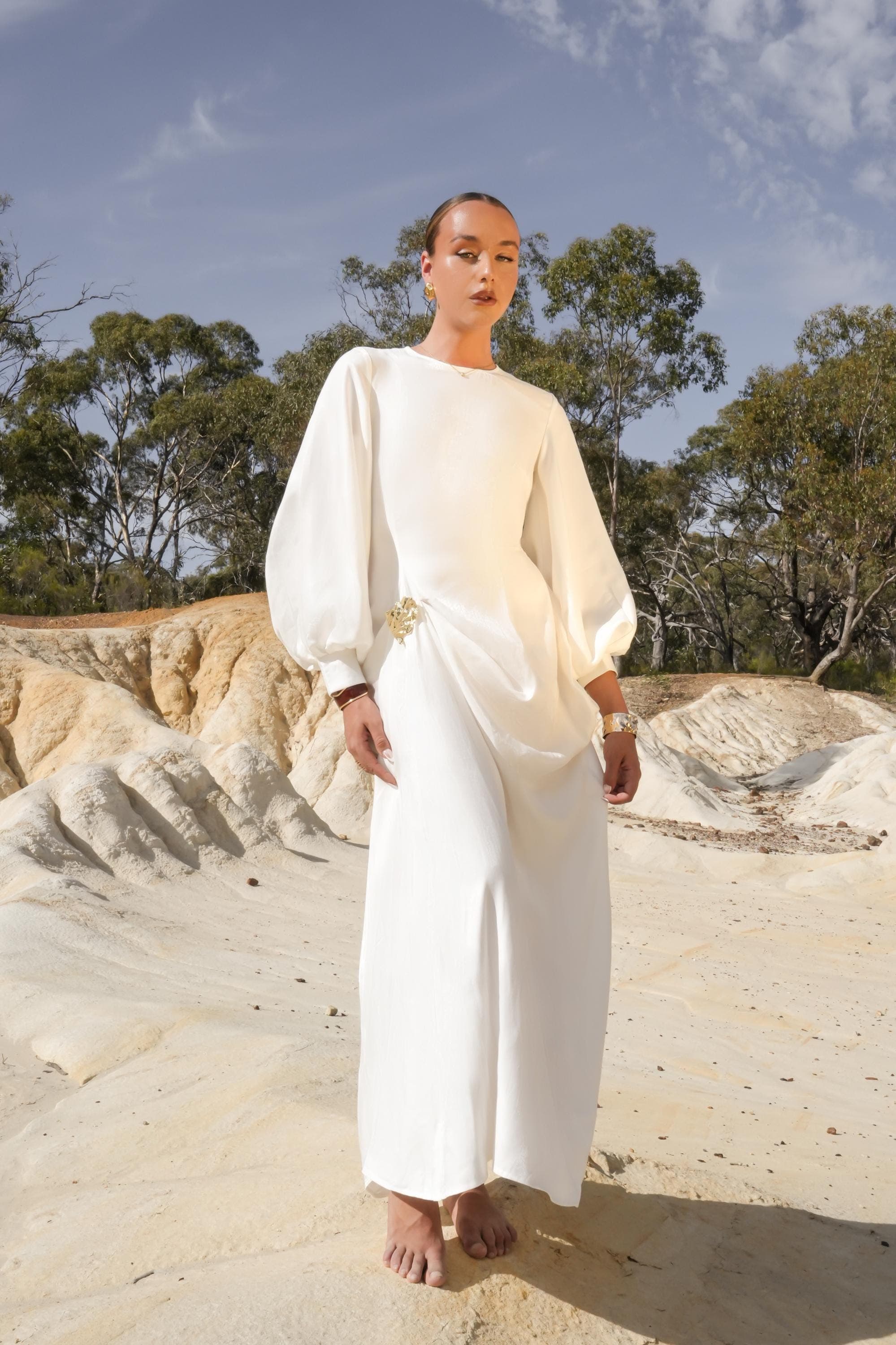 Mouna Dress - Soft Draping, Timeless Grace - image 3