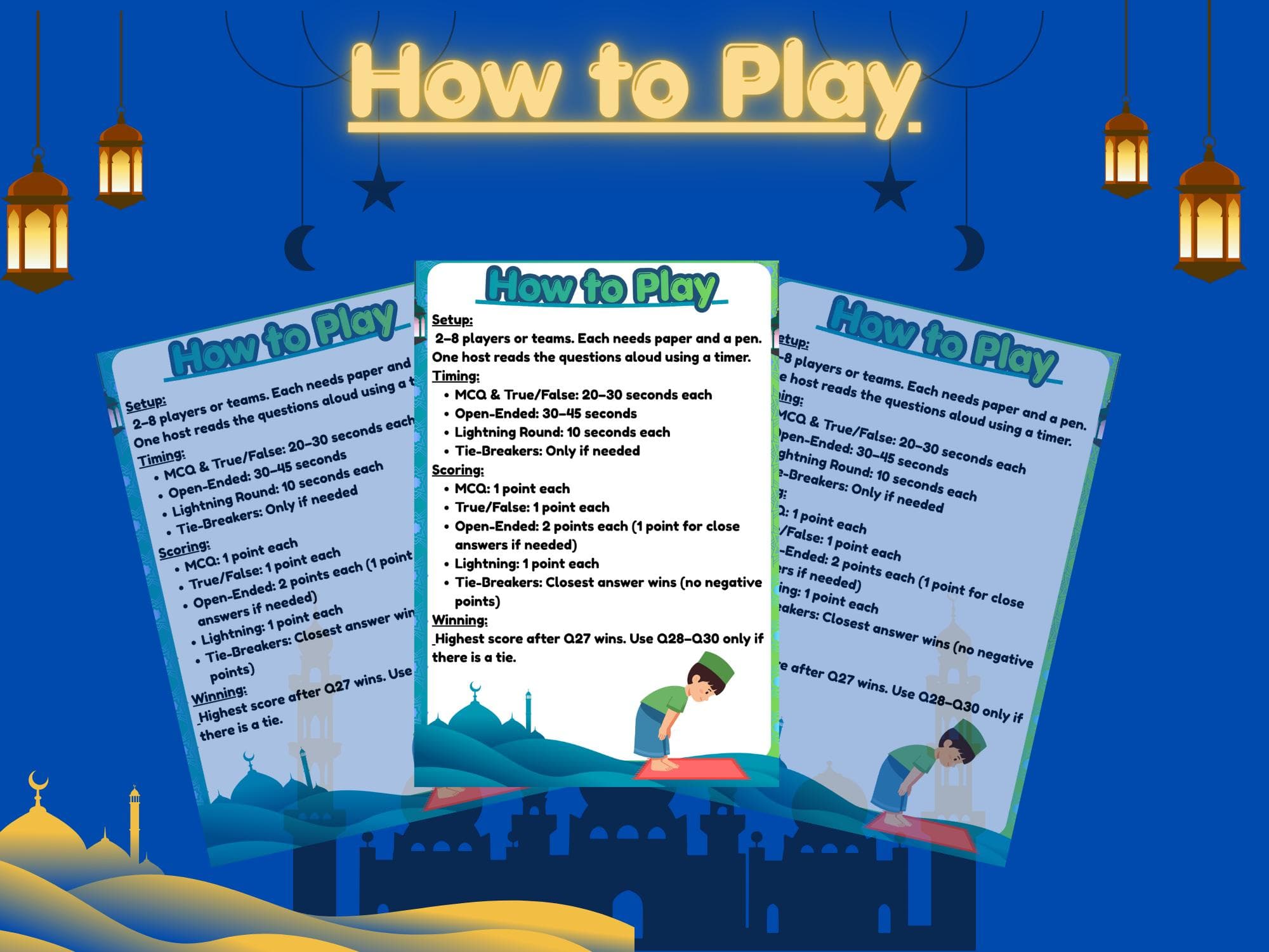 Islamic Trivia for Kids Ages 8-10 | Ramadan Learning Game (PDF Download) - image 4