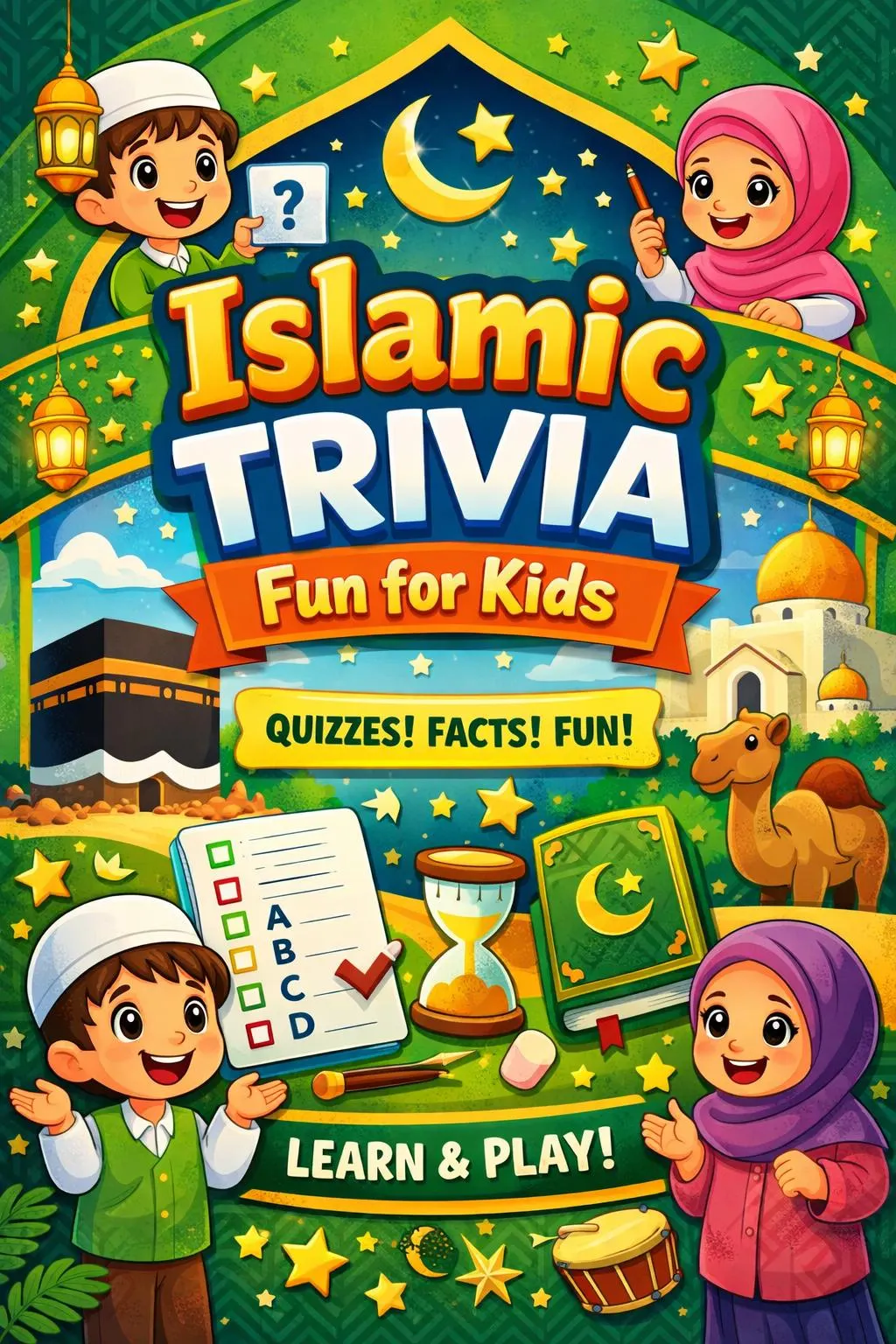 Islamic Trivia for Kids Ages 8-10 | Ramadan Learning Game (PDF Download)