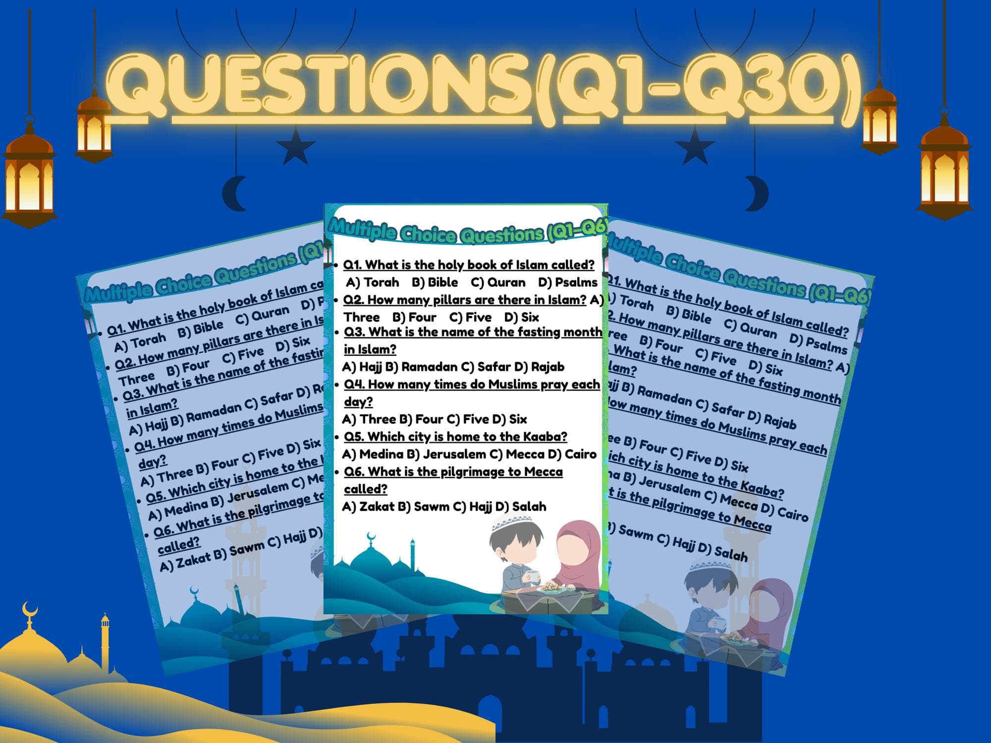 Islamic Trivia for Kids Ages 8-10 | Ramadan Learning Game (PDF Download) - image 5