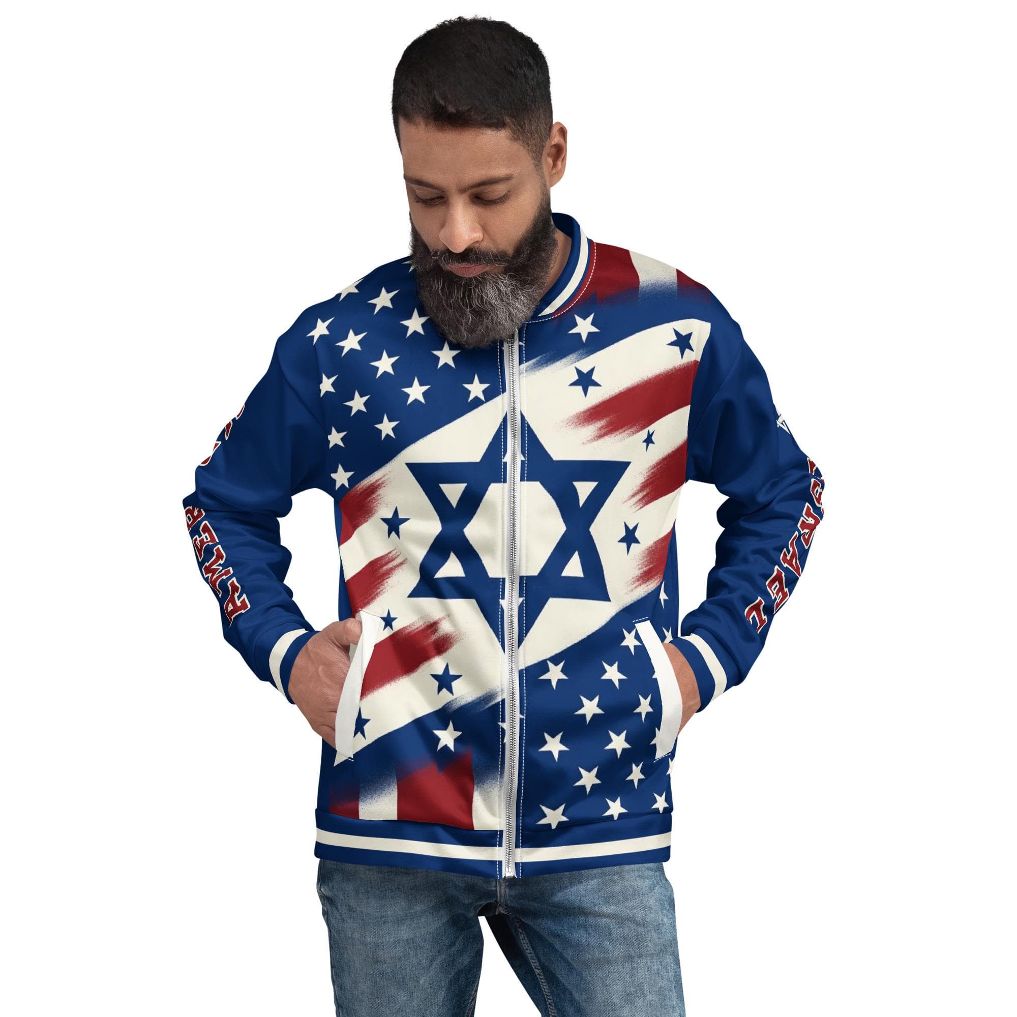 America Israel Bomber Jacket - image 4