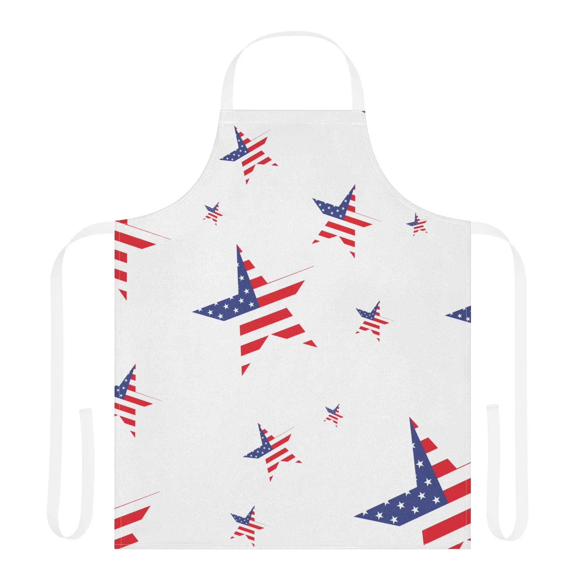 Patriotic Apron Red White and Blue Stars Cooking Accessory for Independence Day