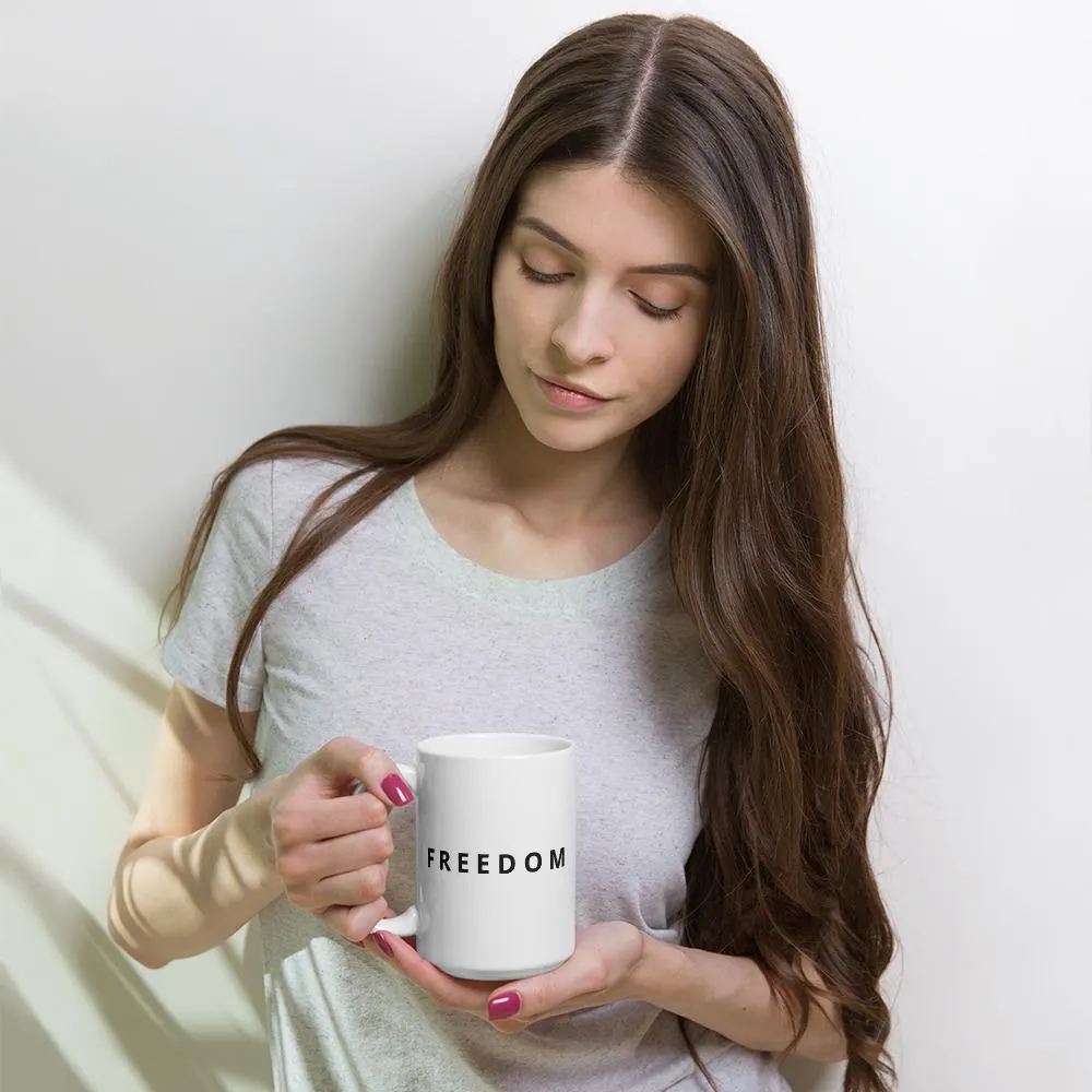 White Freedom Coffee Mug