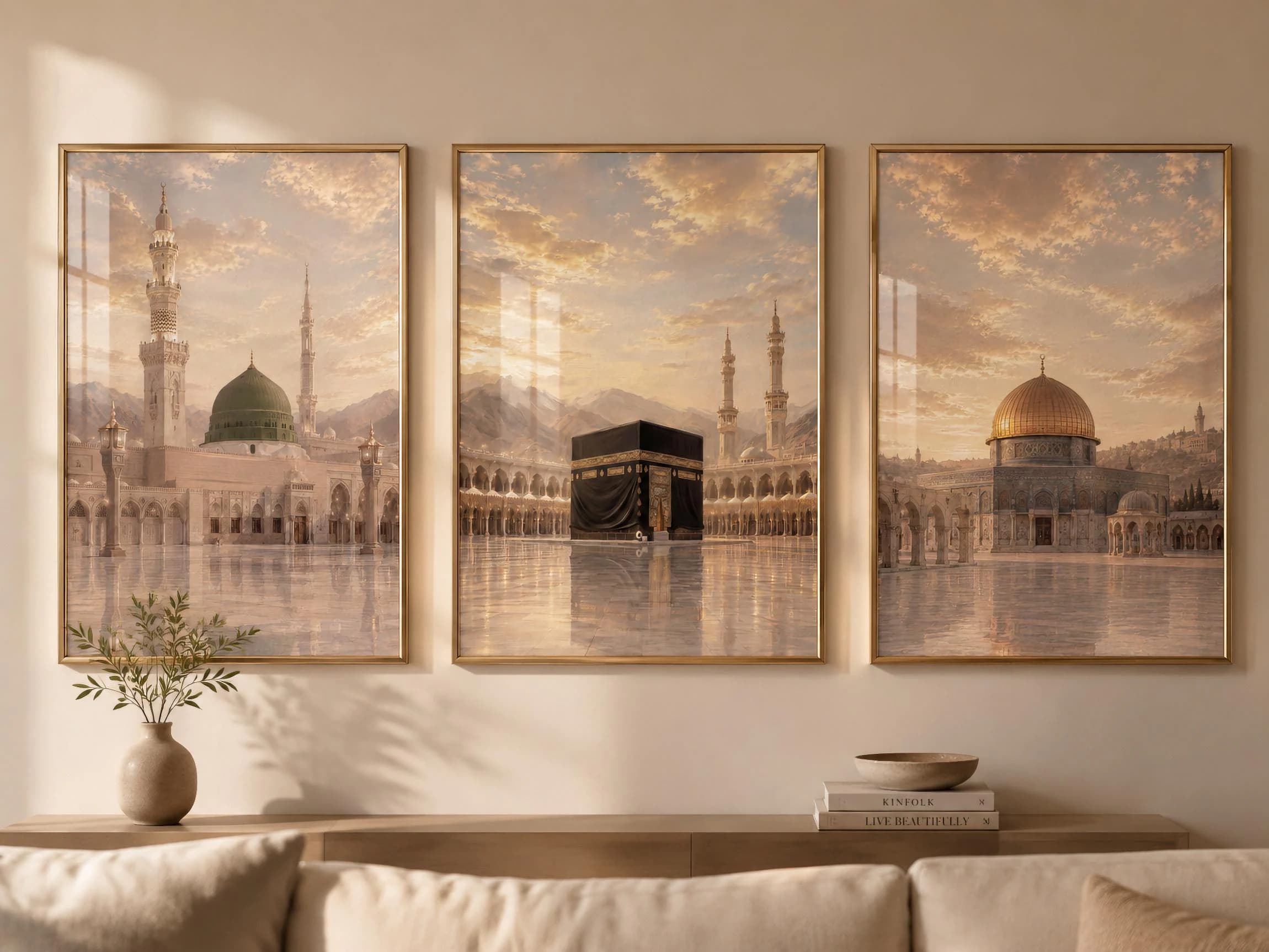 Islamic Wall Art Set Print, Mecca Medina Al Aqsa Compound Wall Decor (Digital Download) - image 3