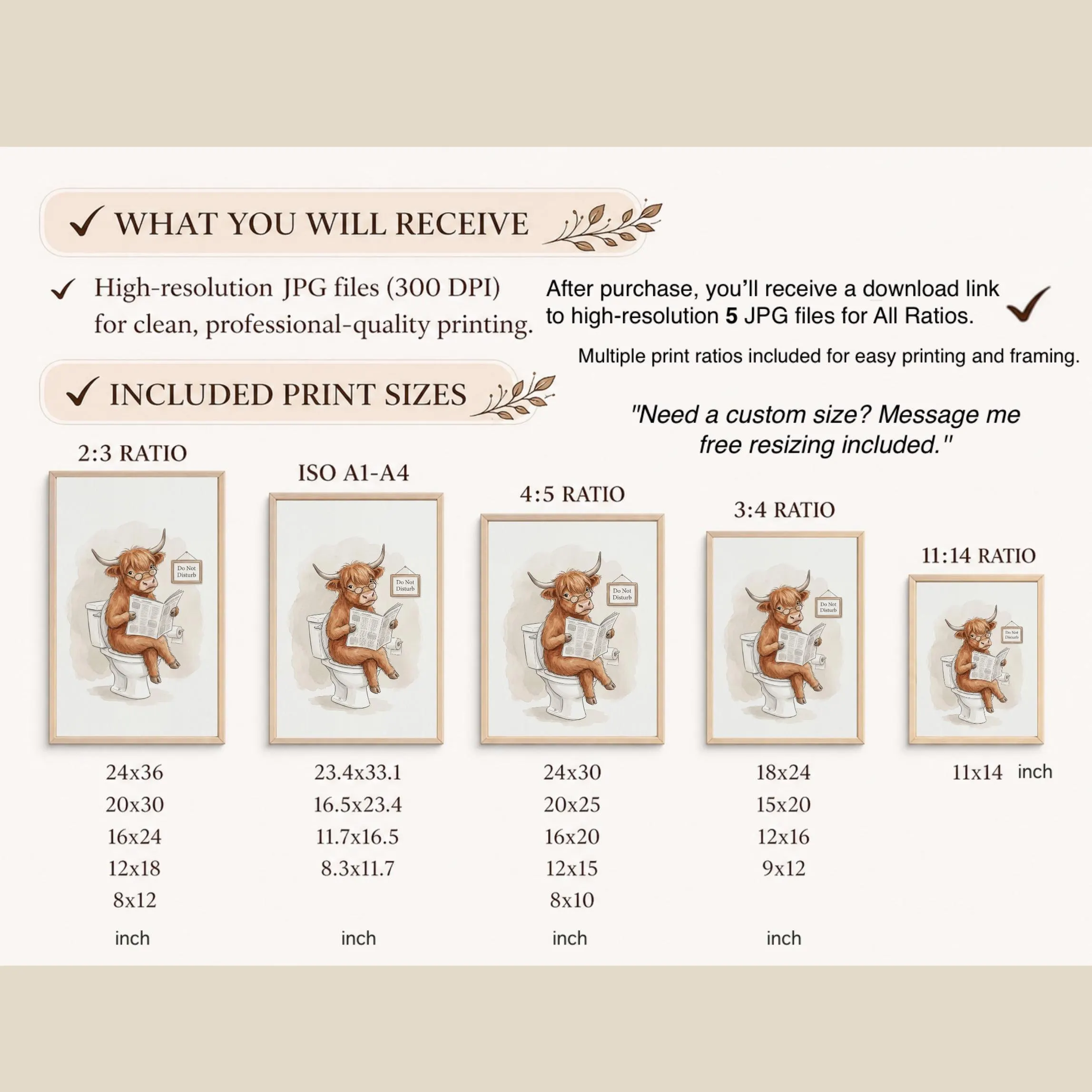 Bathroom Wall Art, Funny Black Cat Bath Print, Bathroom Decor, Printable Digital Download - image 5