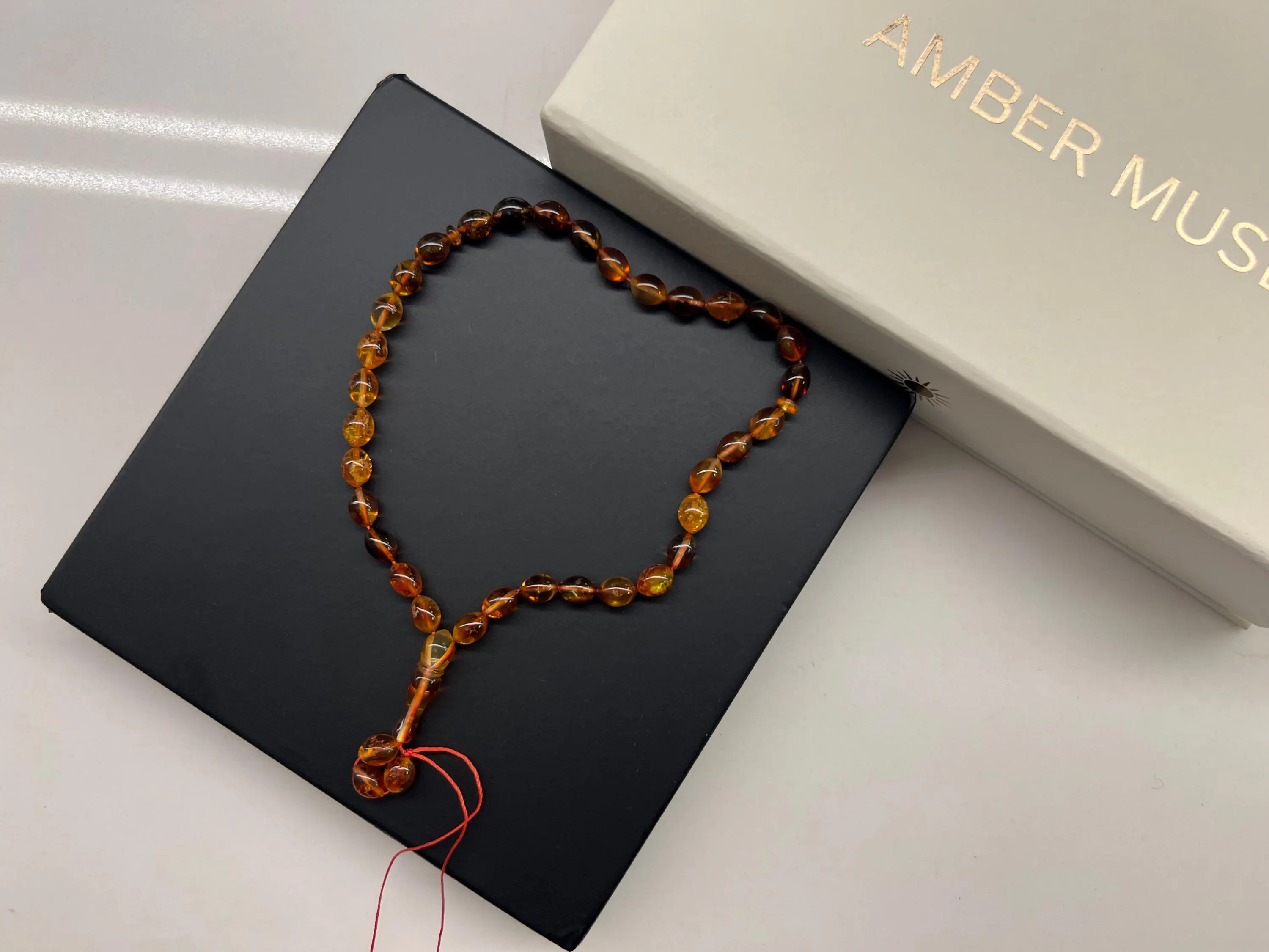 Natural Amber Dhikr Beads – Handmade Islamic Tasbih, Muslim Prayer Beads