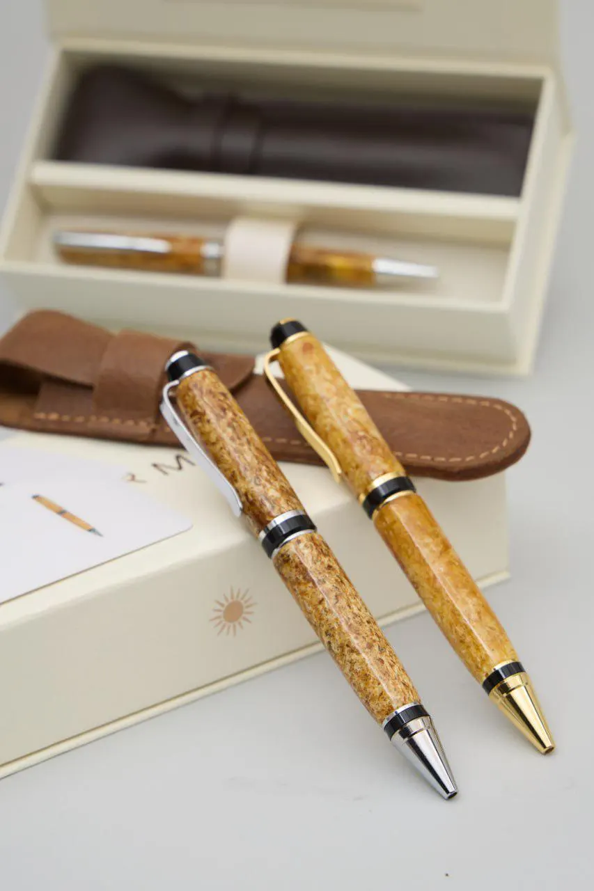 Luxury Baltic Amber Ballpoint Pen: Handmade Writing Pen, Elegant Business Gift - image 3