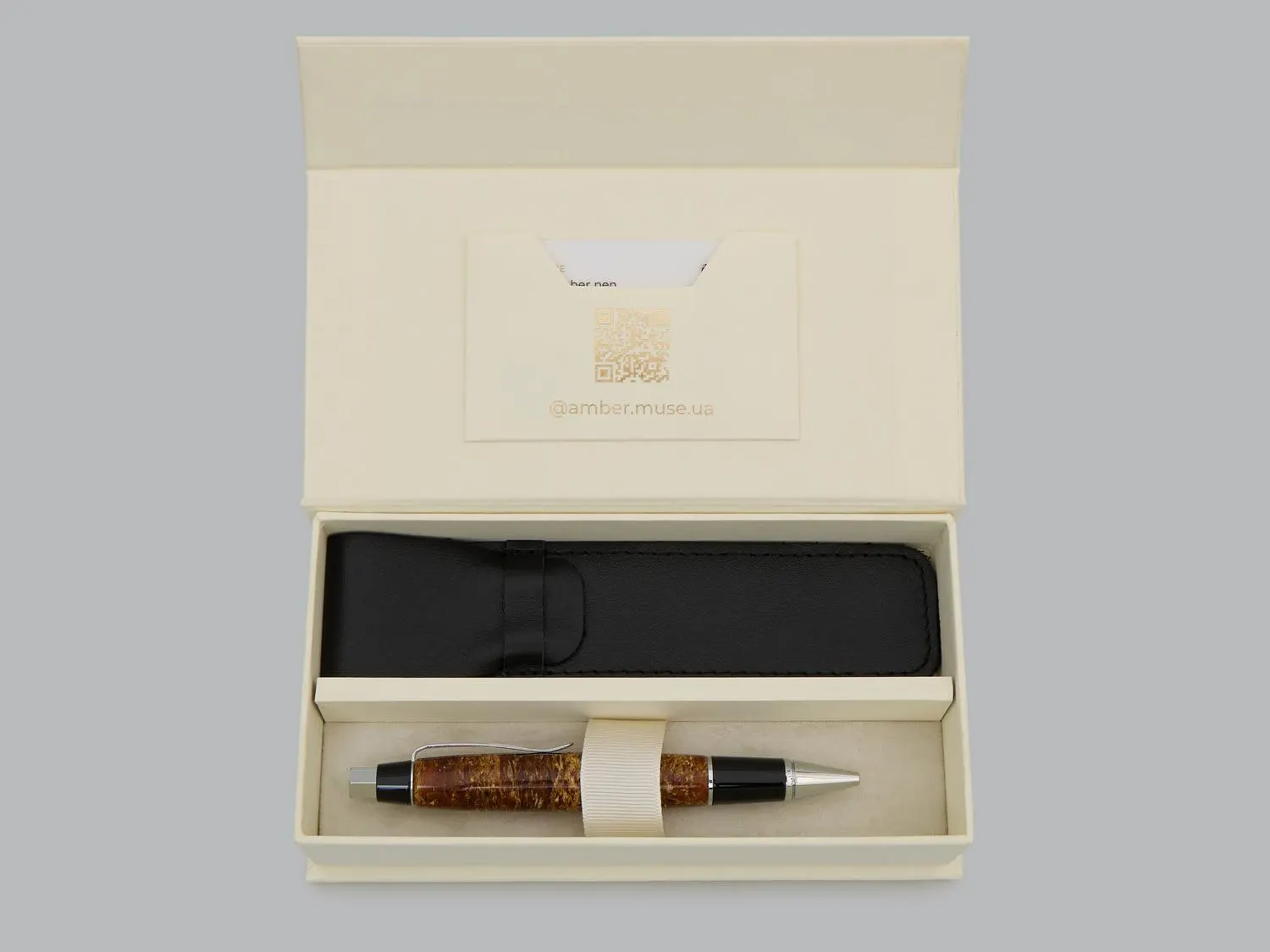Collector Amber Writing Pen: Premium Refillable Ballpoint, Executive Desk Accessory Gift - image 5