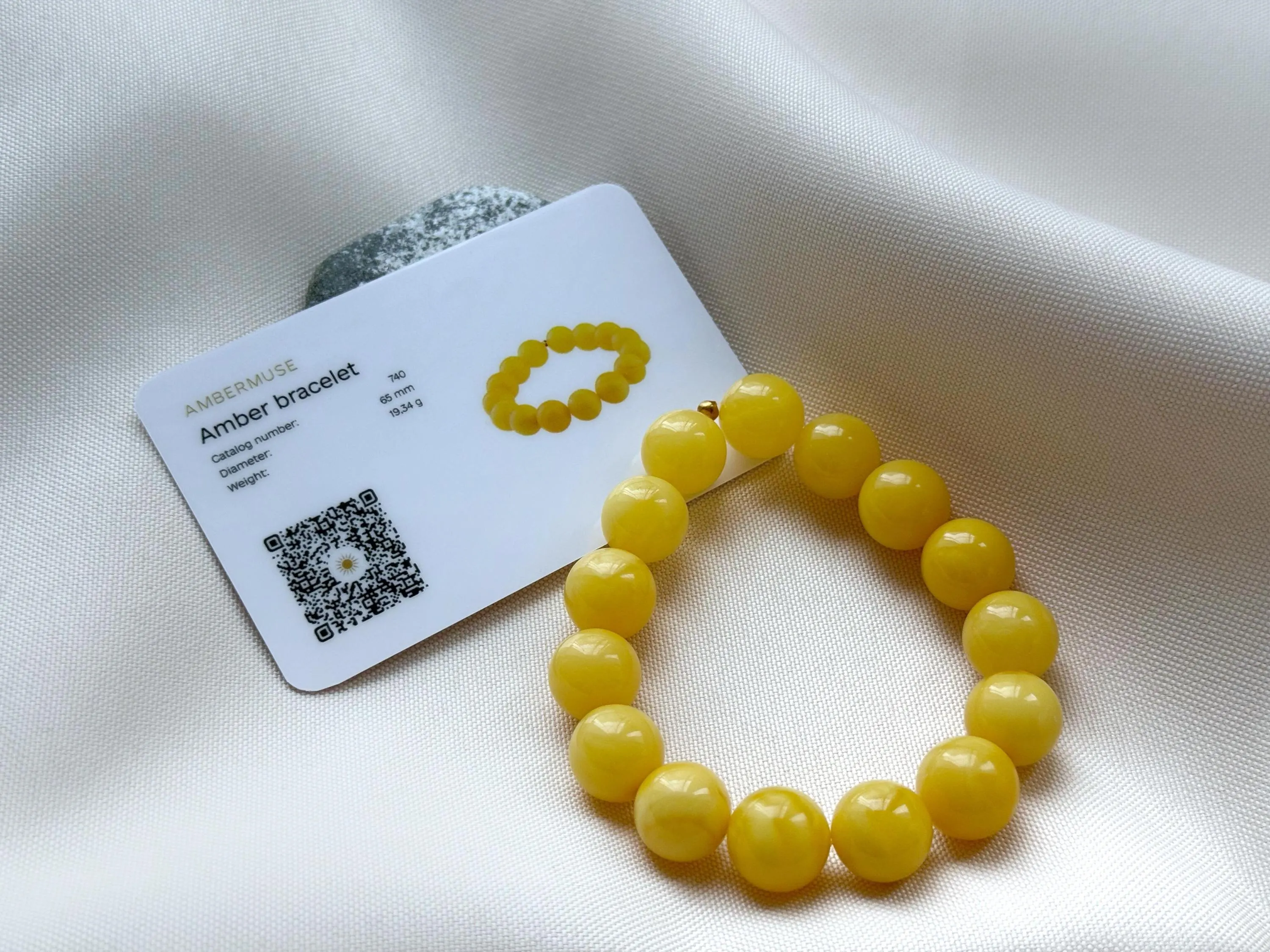 Hand Polished Amber Bracelet: Genuine Stone Beads, Honey Amber Jewelry - image 5