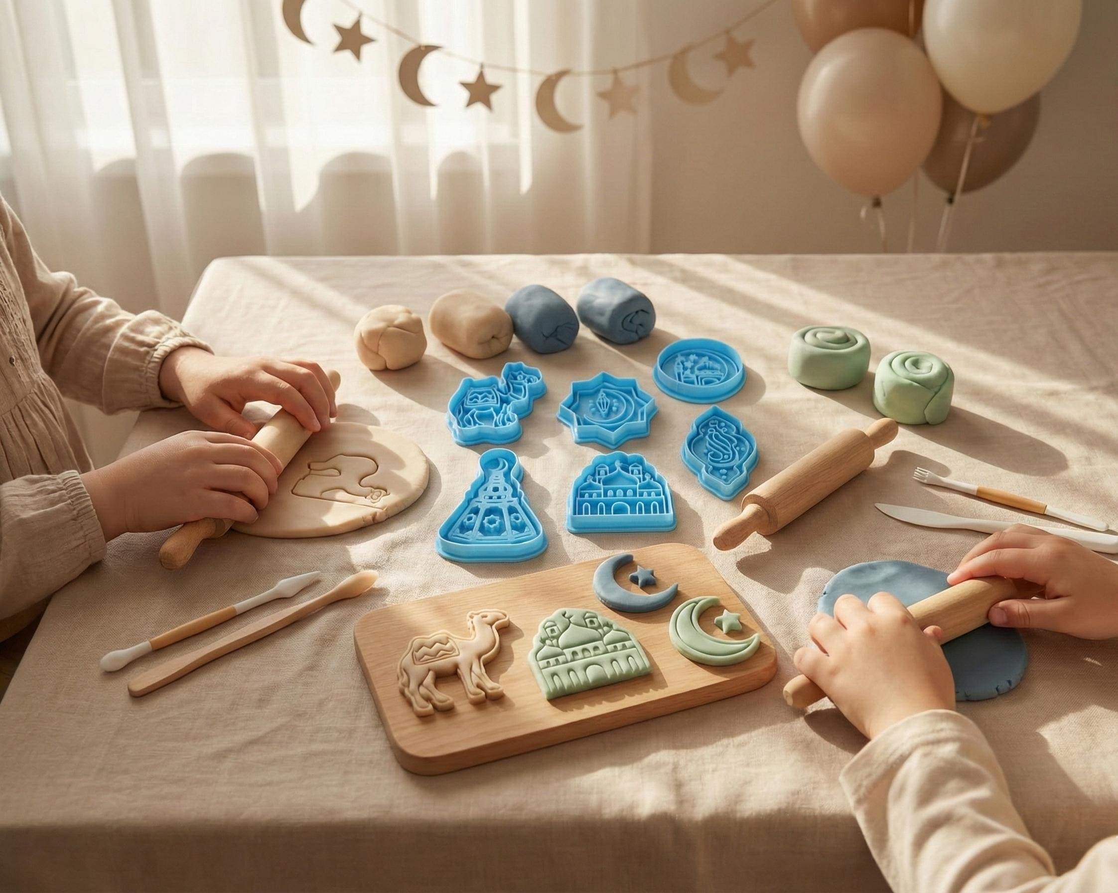 Islamic Cookie Cutter Set – Mosque, Camel, Lantern, Moon Shapes (3D Printed)