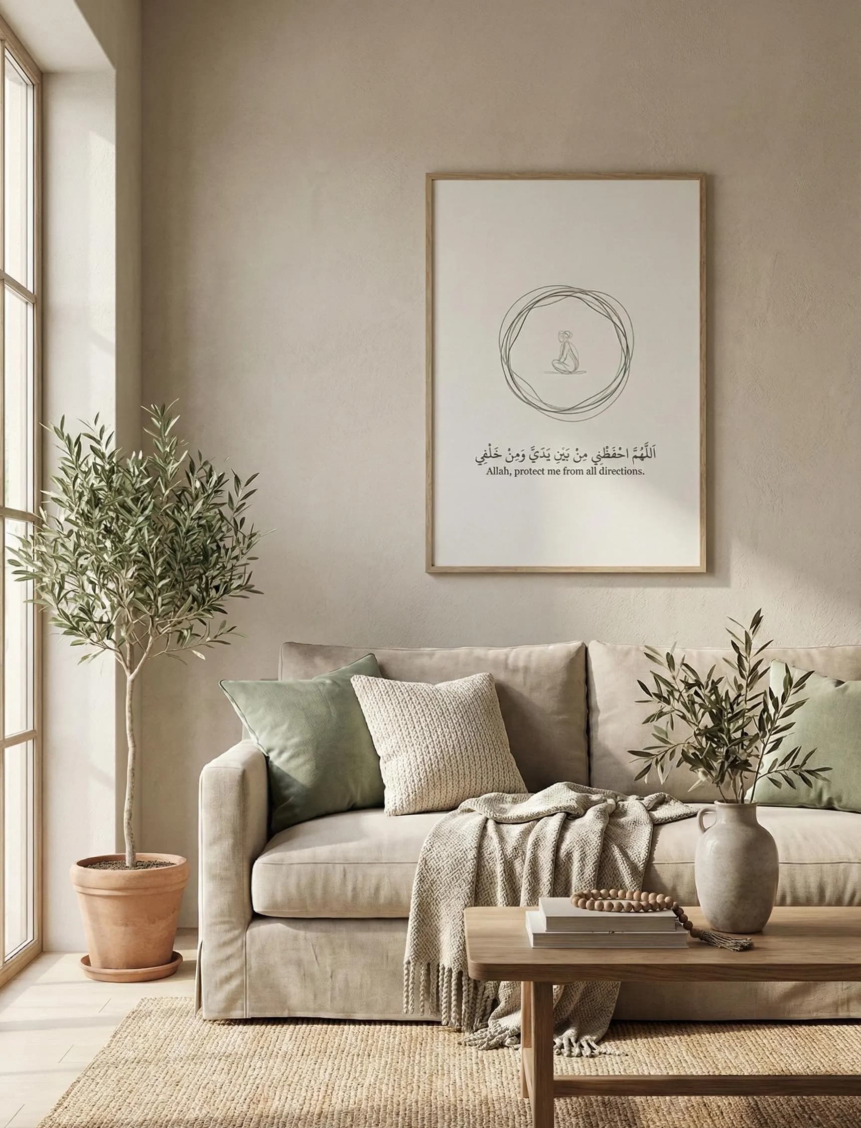 Dua for Protection Print | Minimalist Islamic Wall Art (Digital Download) - image 4