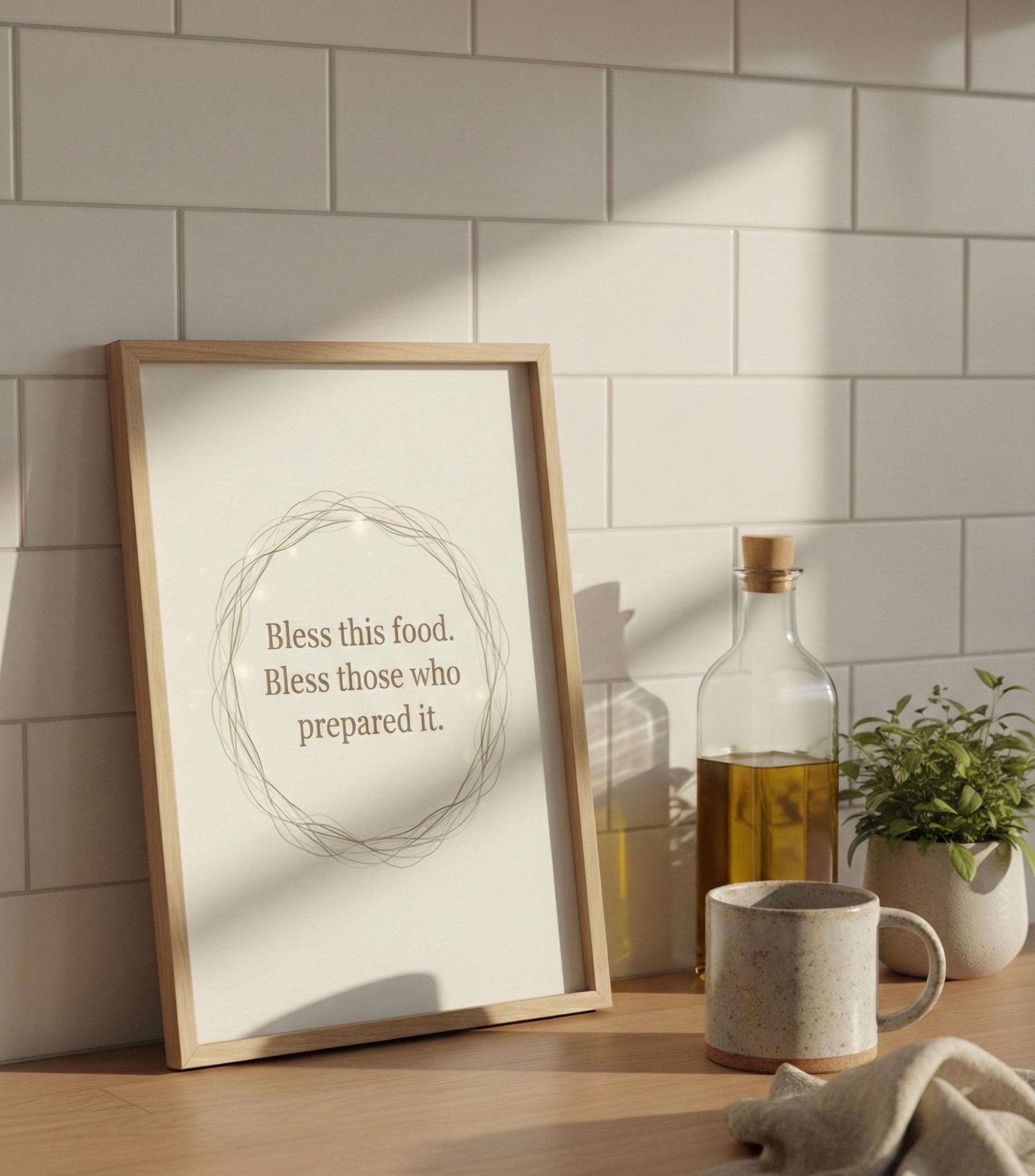 Islamic Kitchen Print | Dua Before Eating, Muslim Home Decor (Digital Download) - image 3