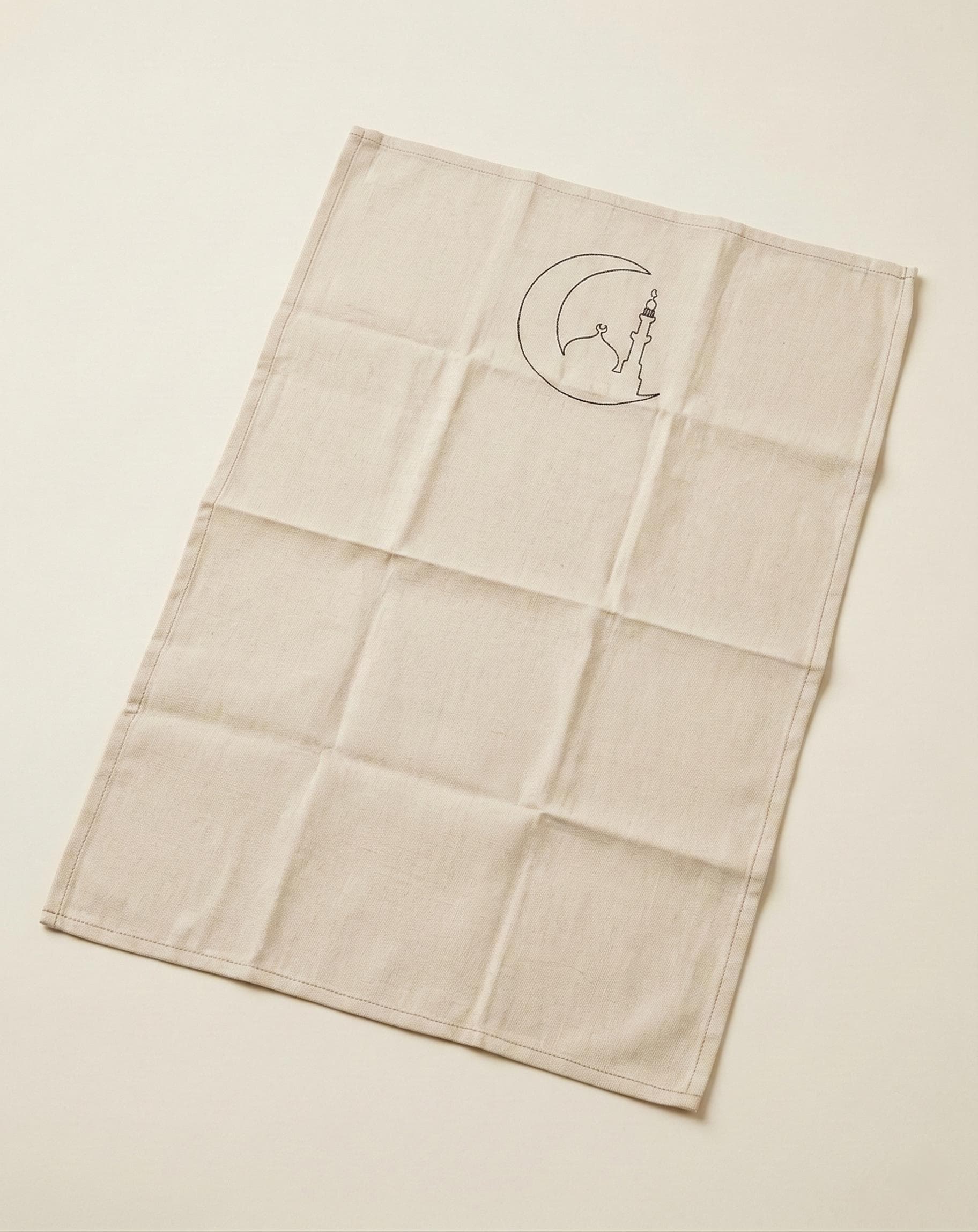 Minimal Linen Kids Prayer Mat 50x80cm – Embroidered Islamic Children Rug – Ramadan Eid Decor - image 3