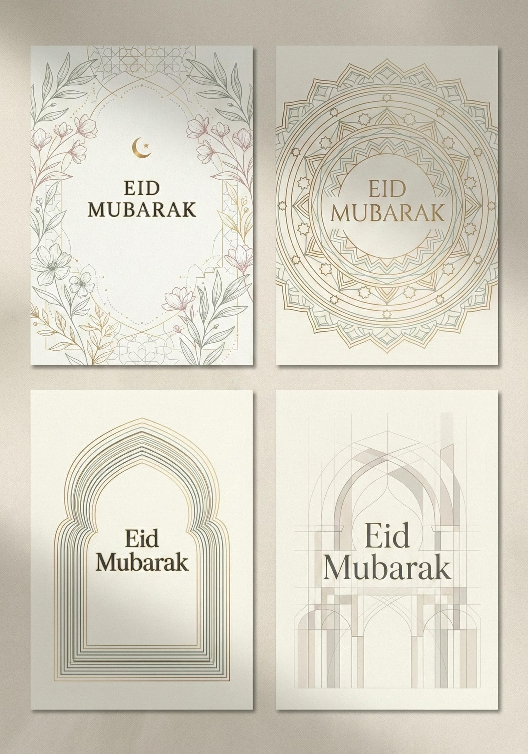 Minimalist Eid Mubarak Cards | Islamic Greeting Cards (Digital Download) - image 5
