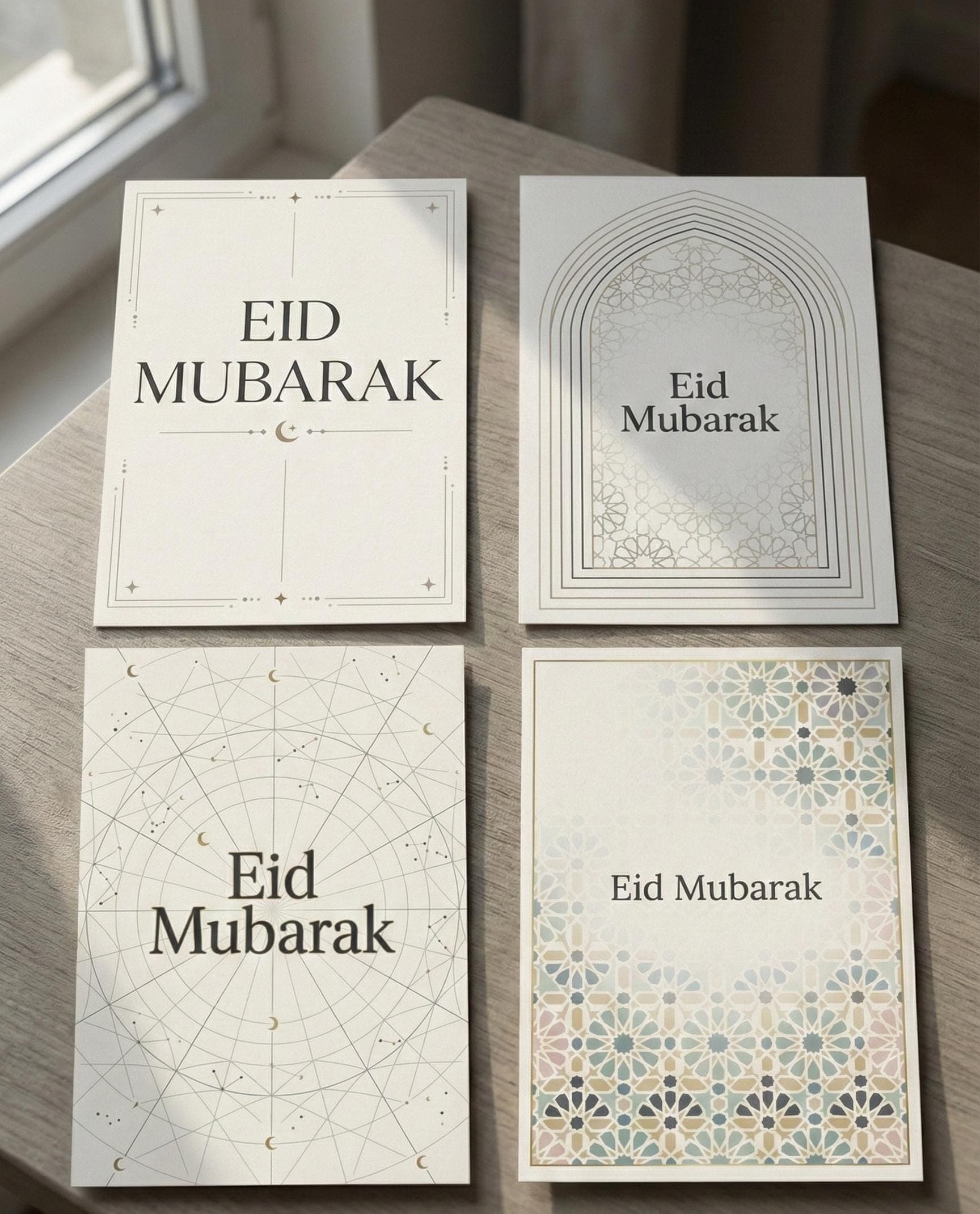 Minimalist Eid Mubarak Cards | Islamic Greeting Cards (Digital Download) - image 4