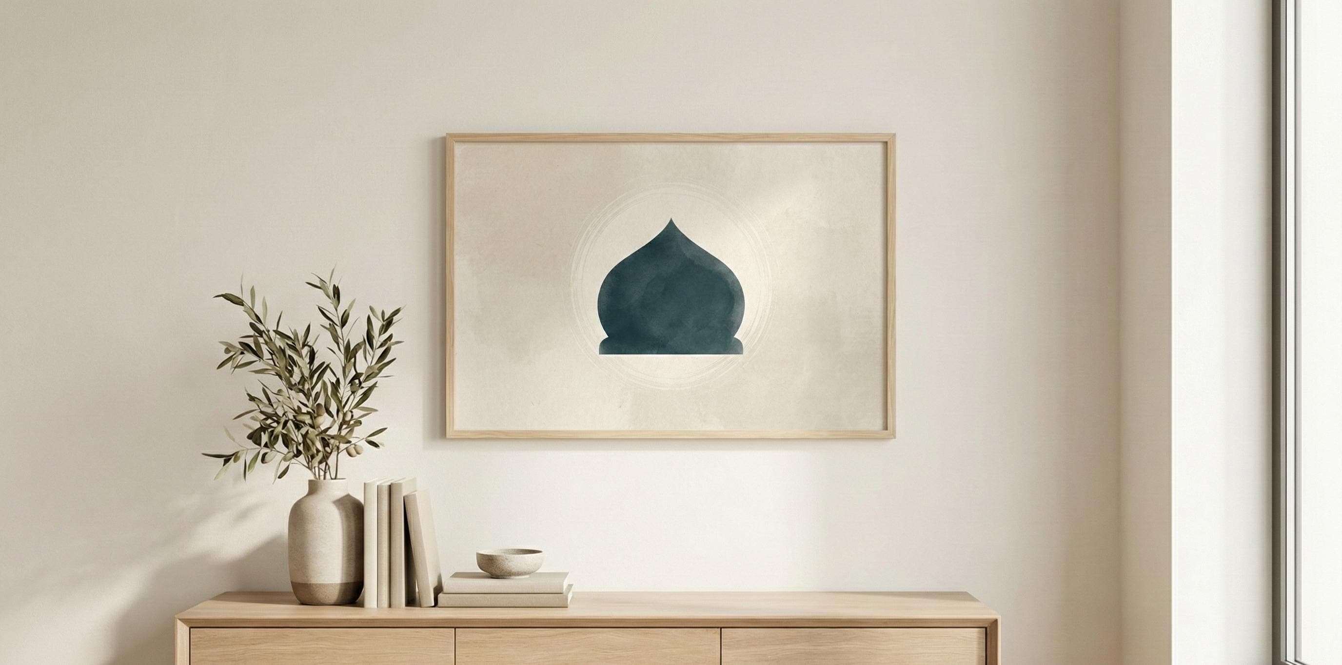 Minimal Mosque Dome Wall Art | Ramadan Islamic Icon Print | Modern Muslim Home Decor | Spiritual Minimal Art | Ramadan Printable - image 5