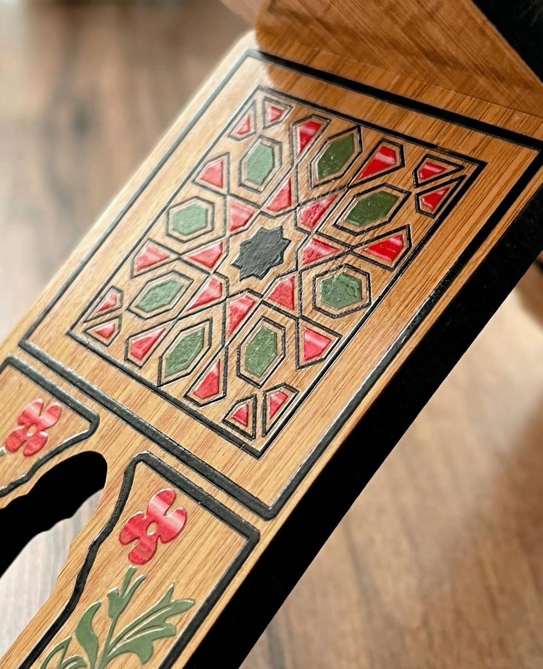 Mini Wooden Quran Stand – Islamic Rahle with Allah & Prophet Names, Eid Gift - image 5