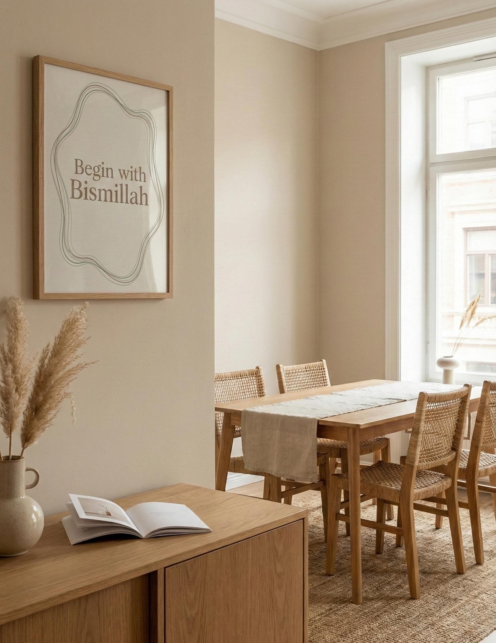 Begin with Bismillah Print | Minimal Islamic Wall Art (Digital Download) - image 5