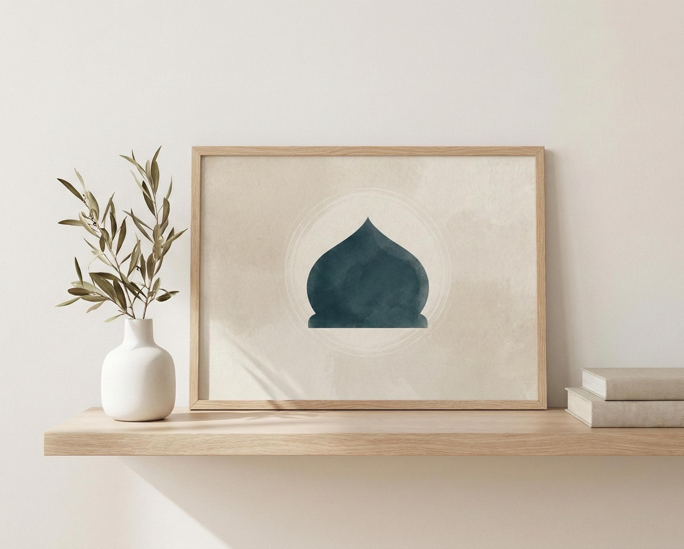Minimal Mosque Dome Wall Art | Ramadan Islamic Icon Print | Modern Muslim Home Decor | Spiritual Minimal Art | Ramadan Printable