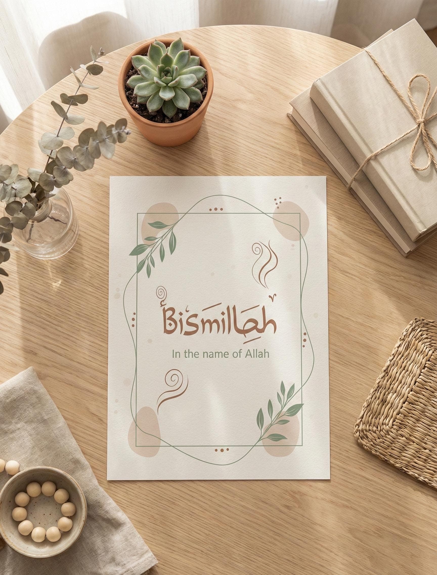 Bismillah Islamic Wall Art | Minimalist Arabic Calligraphy (Digital Download) - image 5