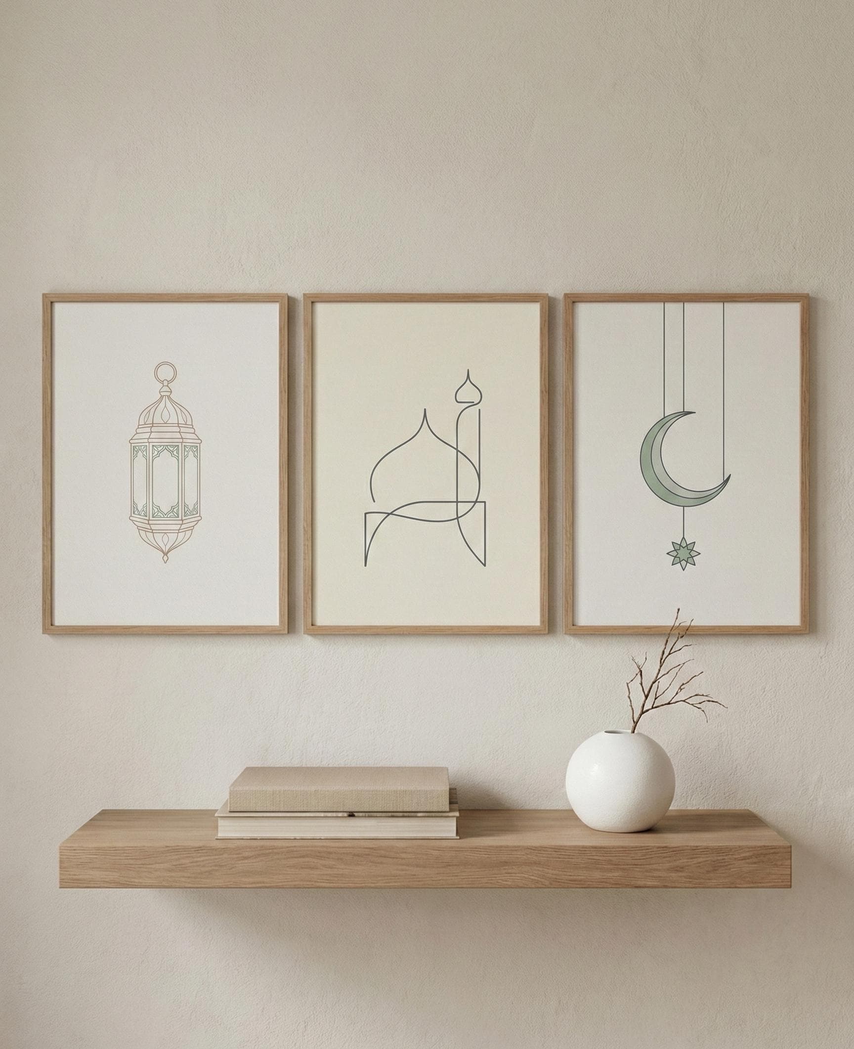 Ramadan Nights Art Print Set | Minimalist Islamic Decor (Digital Download)