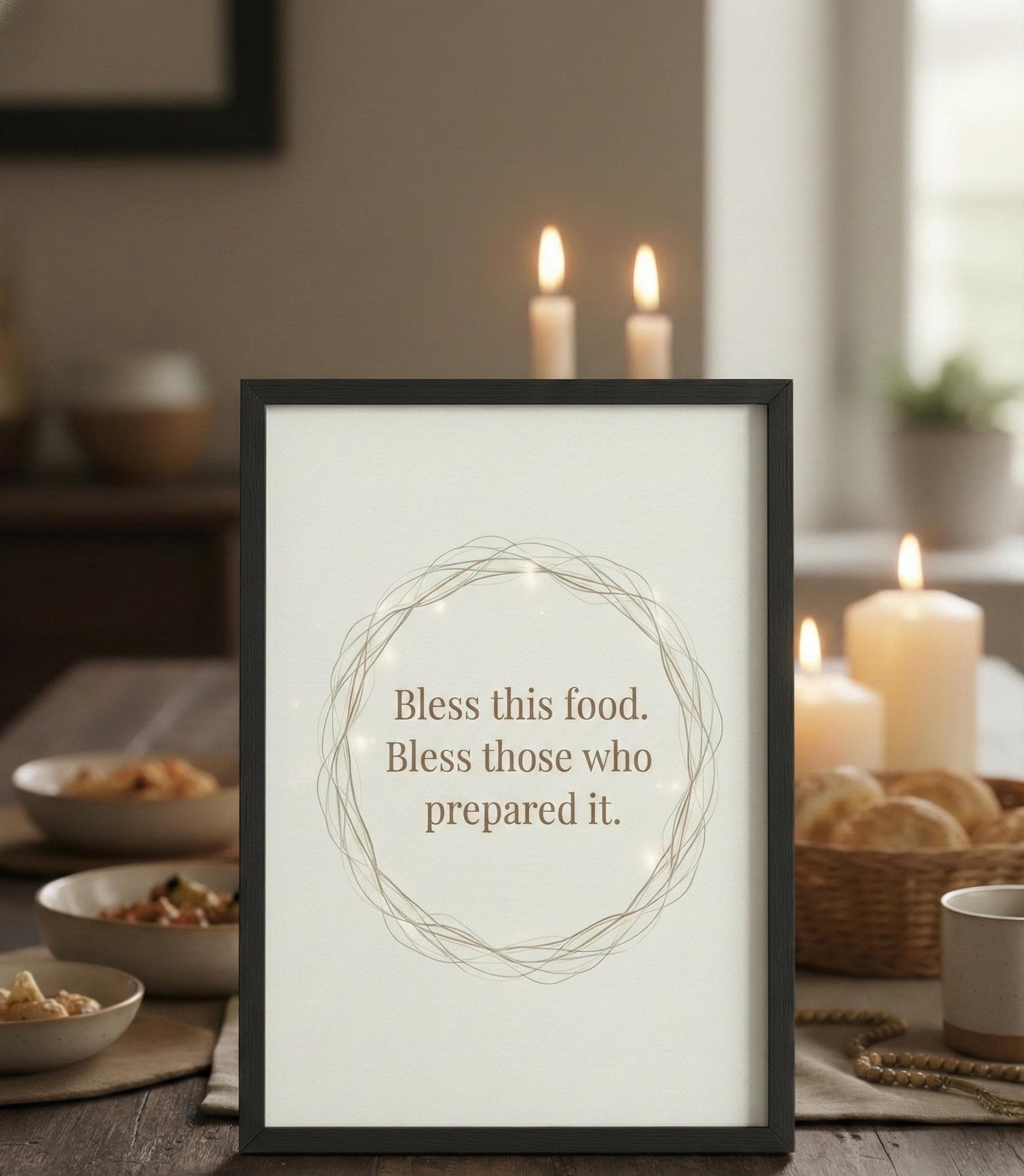 Islamic Kitchen Print | Dua Before Eating, Muslim Home Decor (Digital Download) - image 5