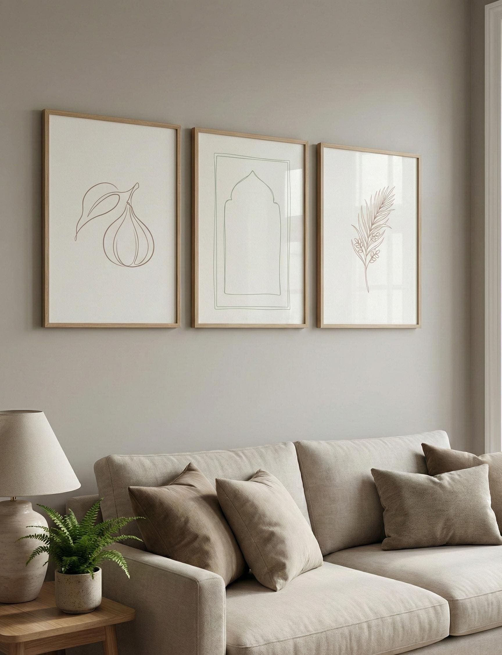 Minimalist Islamic Wall Art Set | Fig, Date Palm, Prayer Rug (Digital Download) - image 5