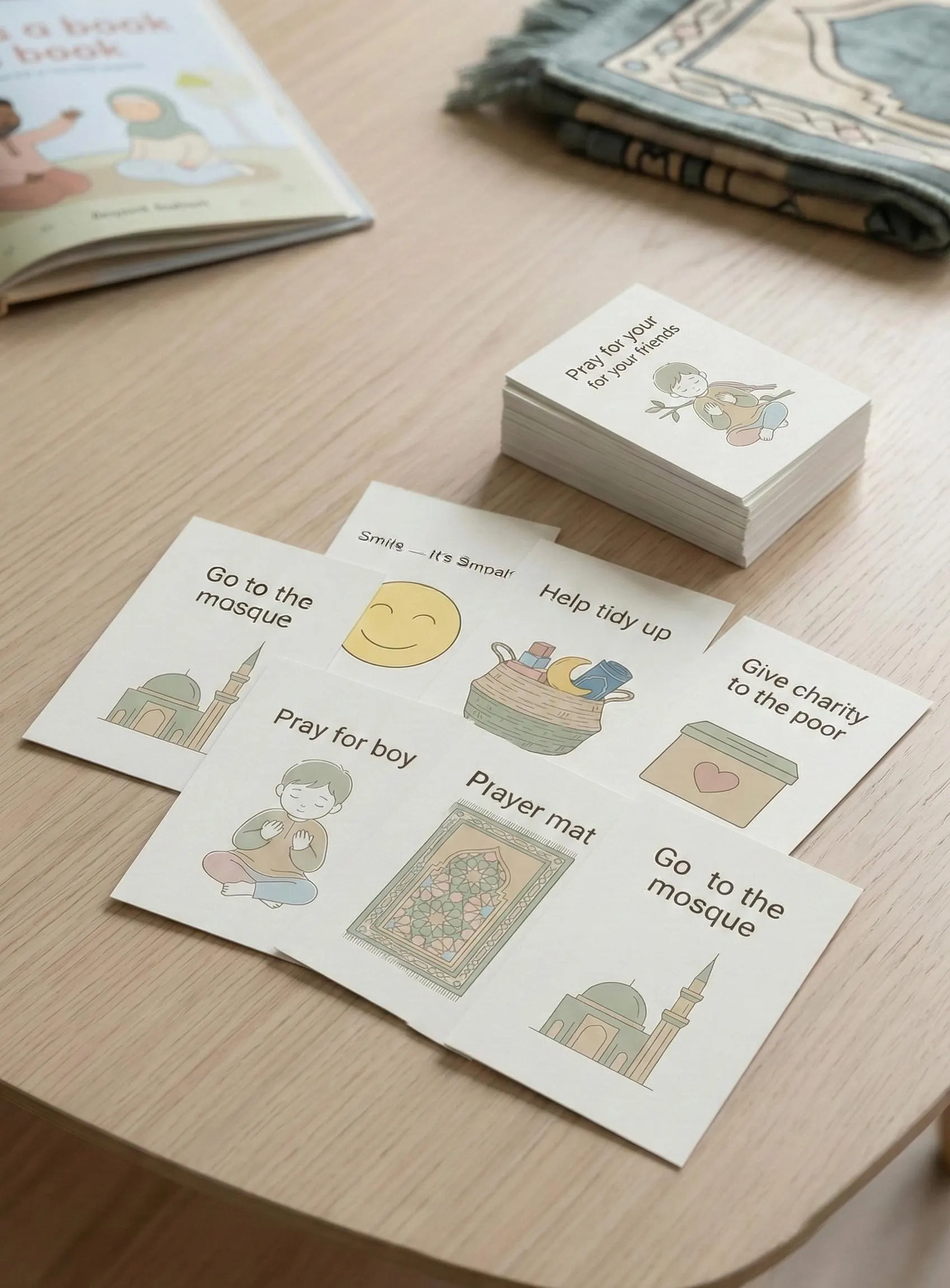 Ramadan Good Deeds Cards for Kids | Minimalist Islamic Activity (A4 PDF) - image 5