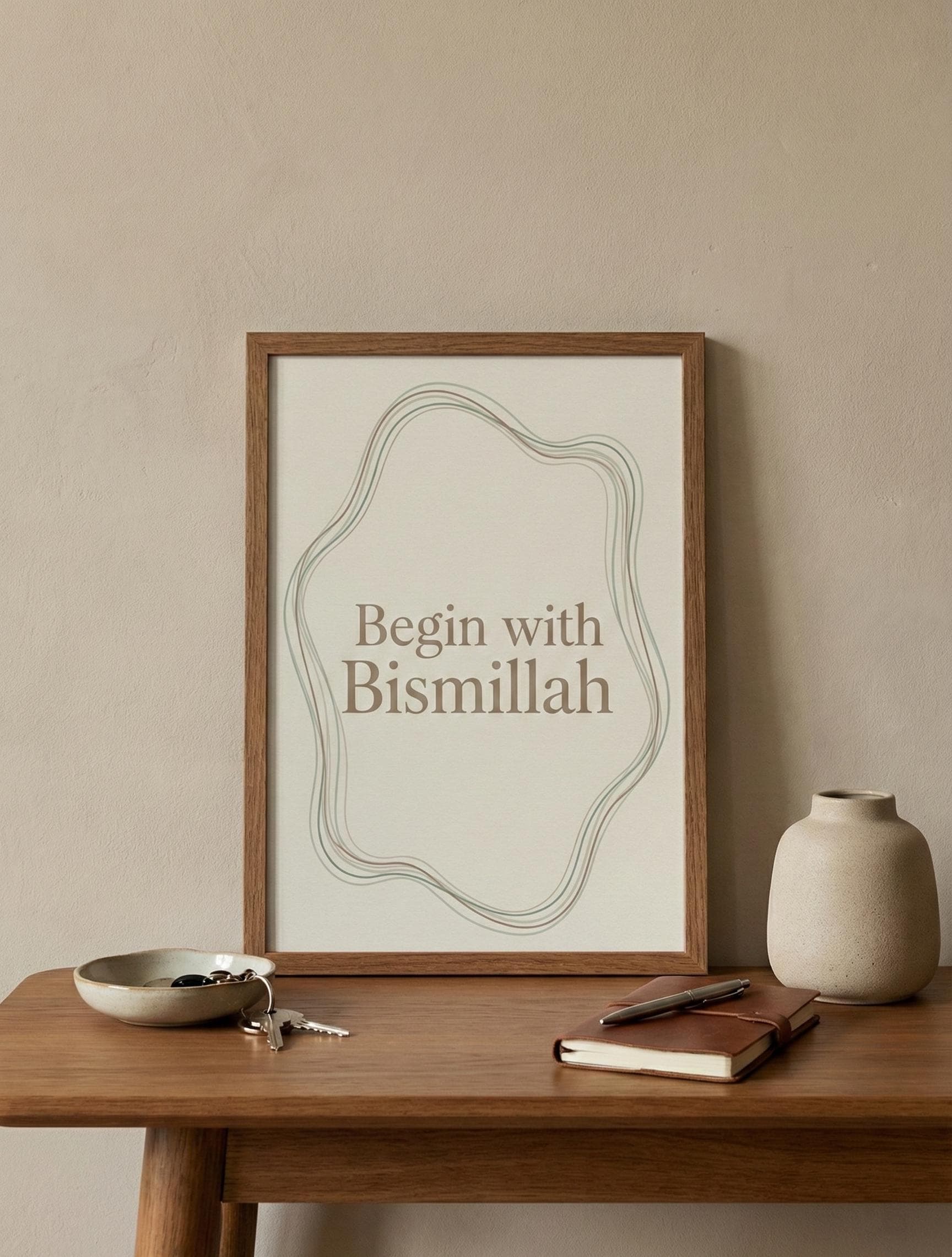 Begin with Bismillah Print | Minimal Islamic Wall Art (Digital Download) - image 4