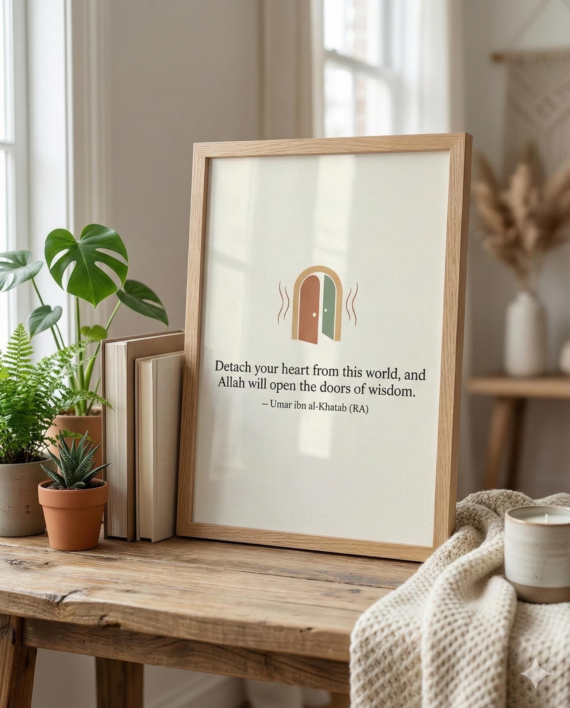 Minimalist Islamic Quote Art Print – Umar ibn al-Khattab (RA) (Digital Download)