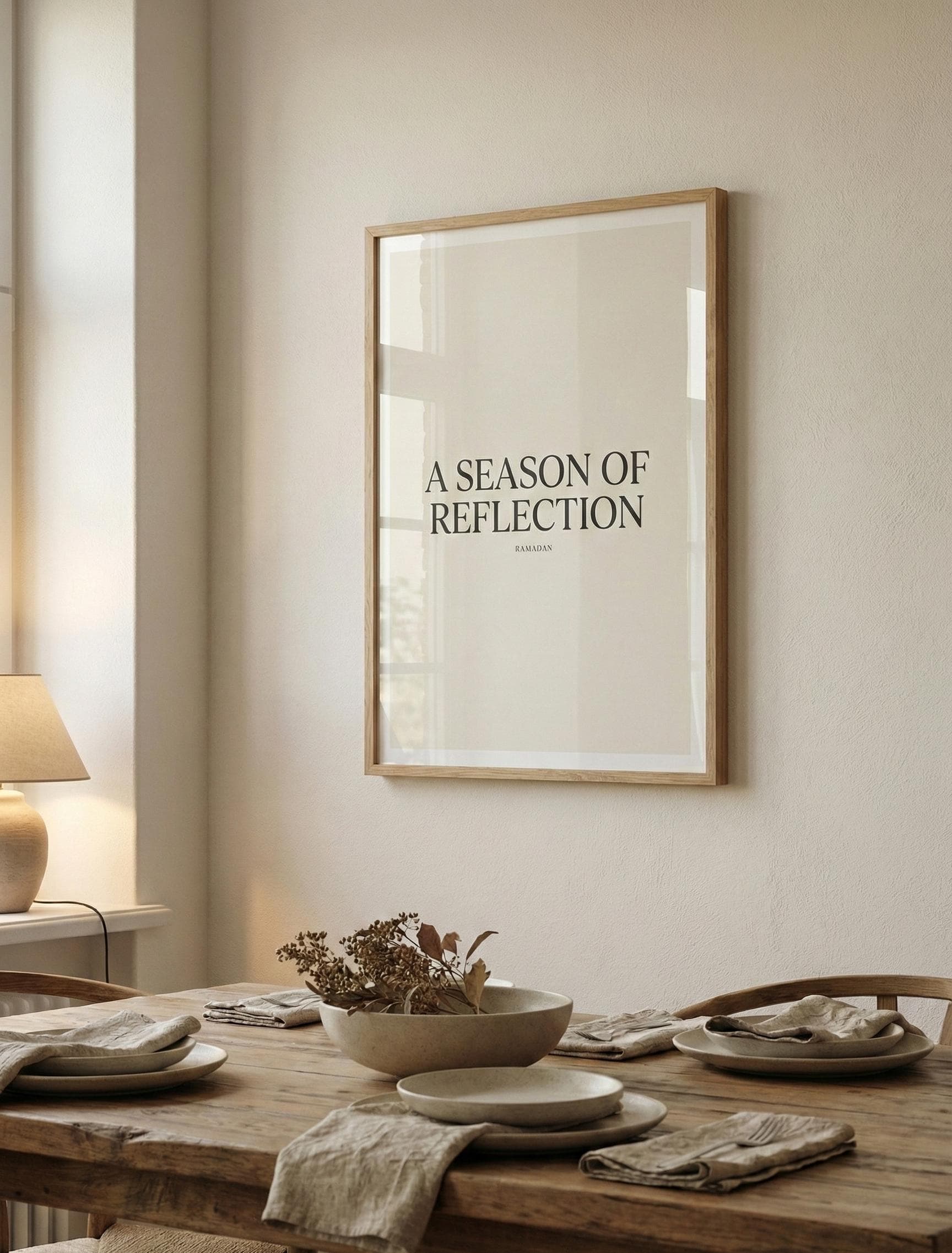 A Season of Reflection Ramadan Wall Art | Minimalist Ramadan Quote Printable | Modern Islamic Home Decor | Neutral Muslim Art A4 A3 - image 5