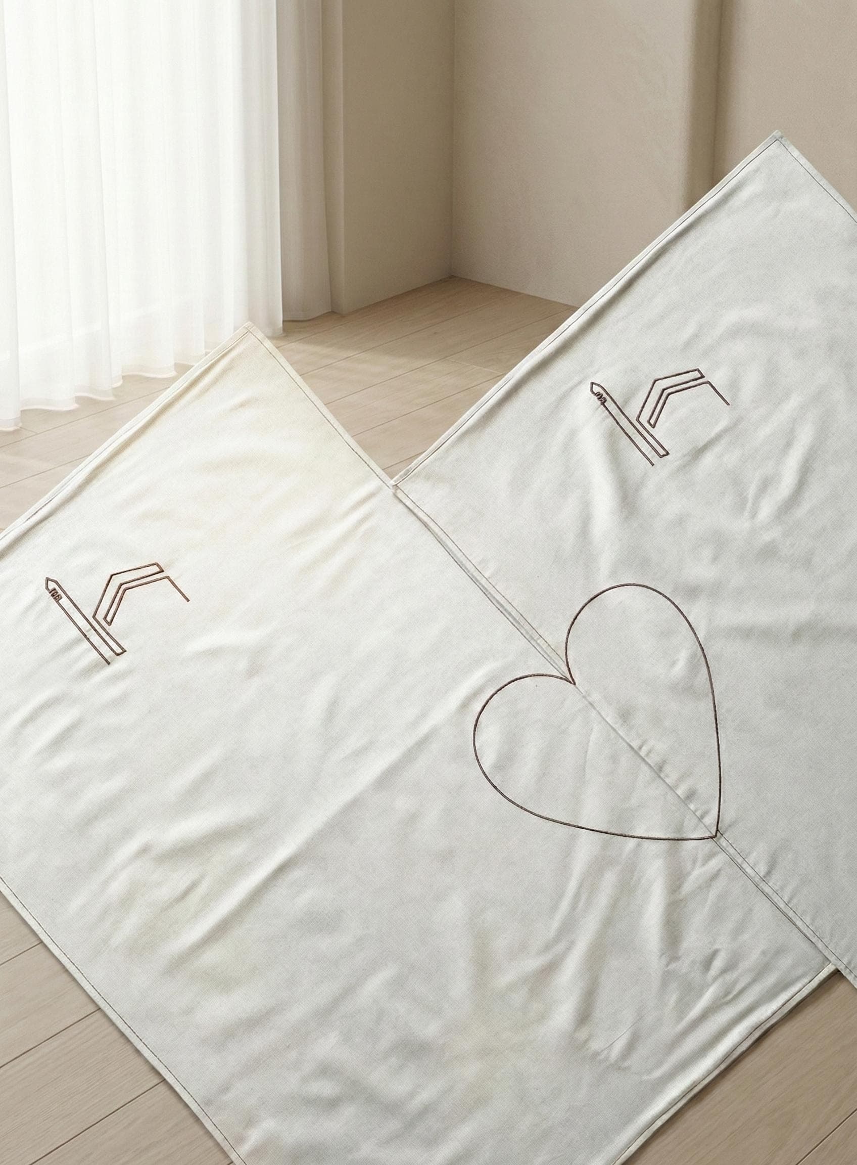 Linen Couple Prayer Mat Set – Minimalist Islamic Wedding Gift - image 5