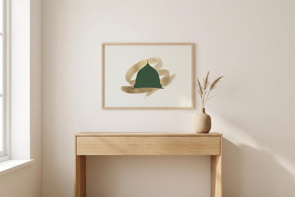 Mosque Dome Art Print | Minimalist Islamic Home Decor (Digital Download) - image 3
