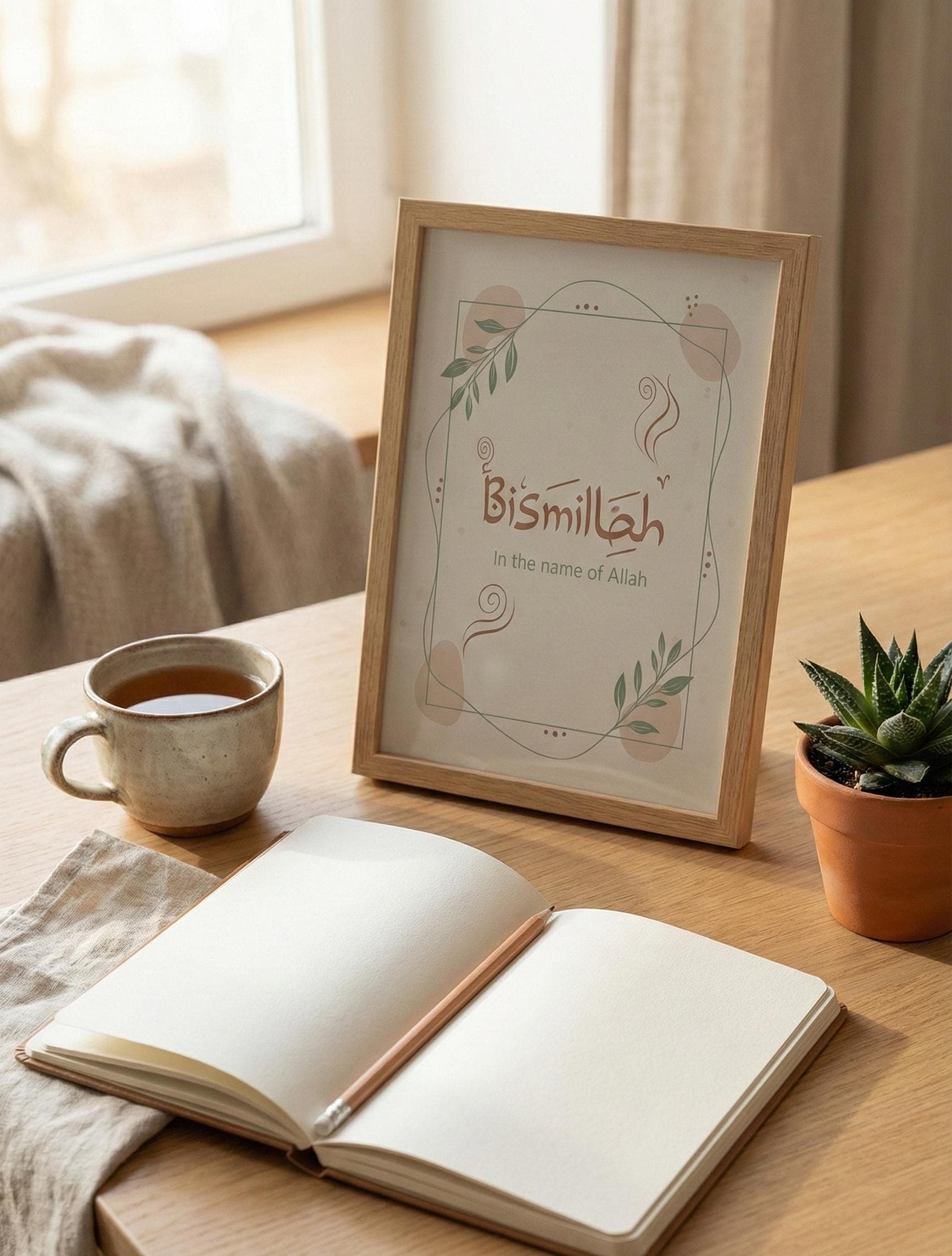 Bismillah Islamic Wall Art | Minimalist Arabic Calligraphy (Digital Download) - image 4