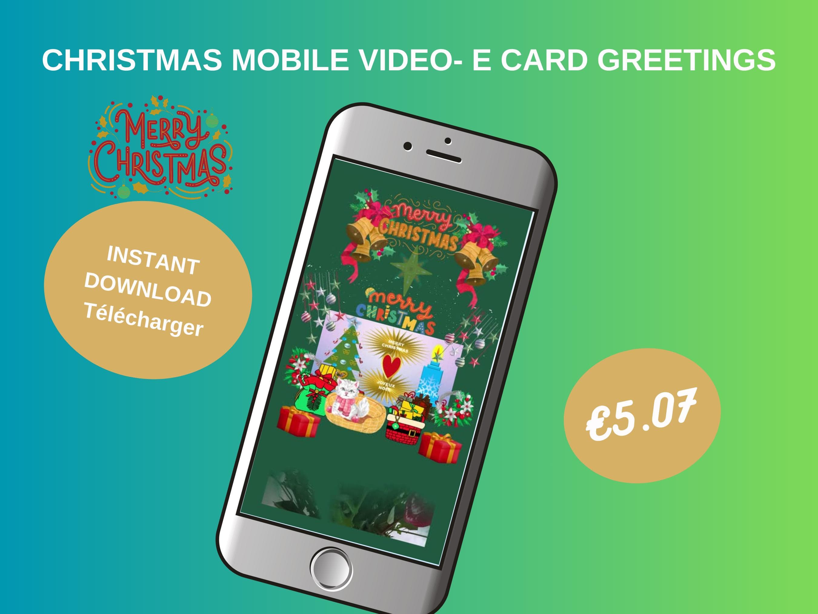 Animated Christmas E-Card Video – Season's Greetings (MP4, PNG, PDF)