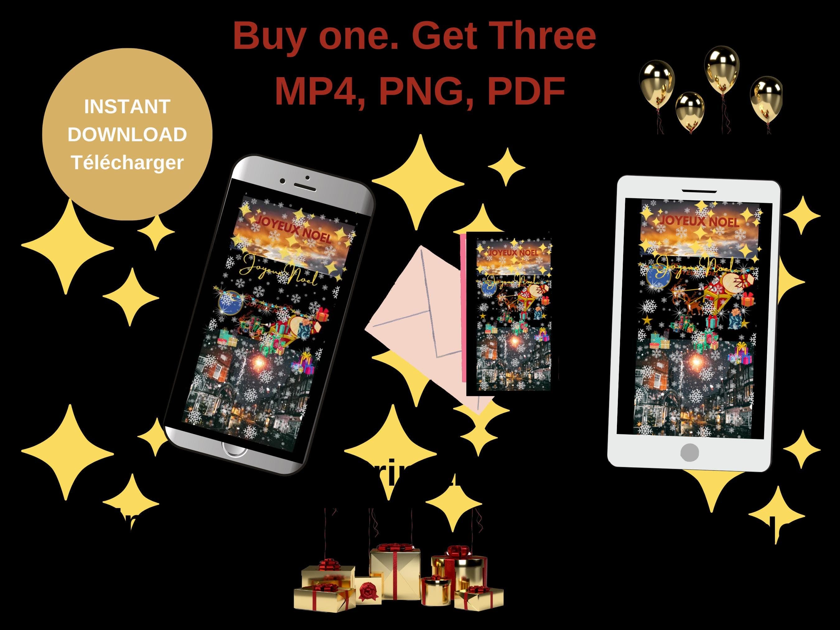 Animated Christmas Greetings Mobile Video – Digital E-card (MP4, PNG, PDF) - image 3