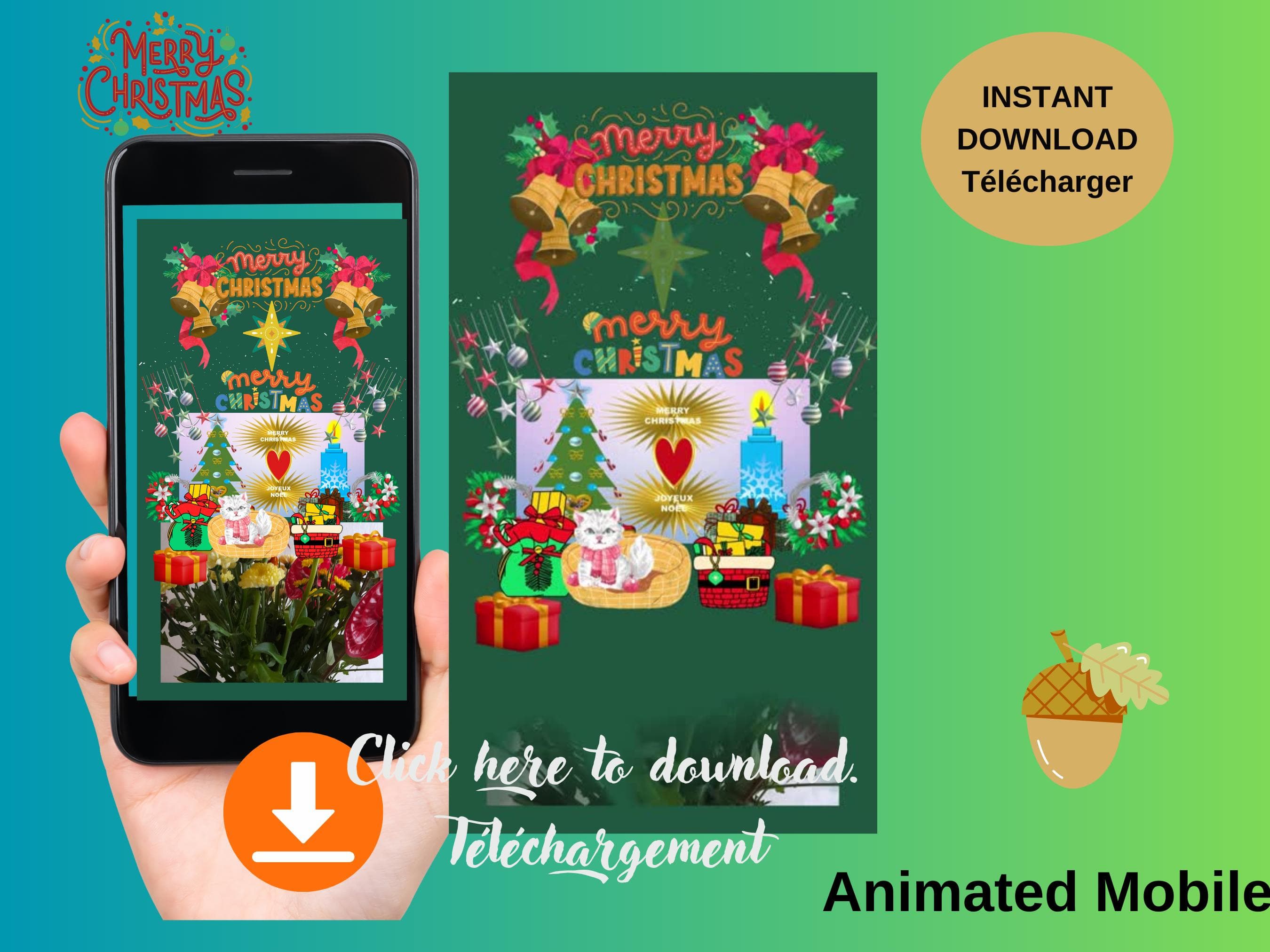 Animated Christmas E-Card Video – Season's Greetings (MP4, PNG, PDF) - image 5