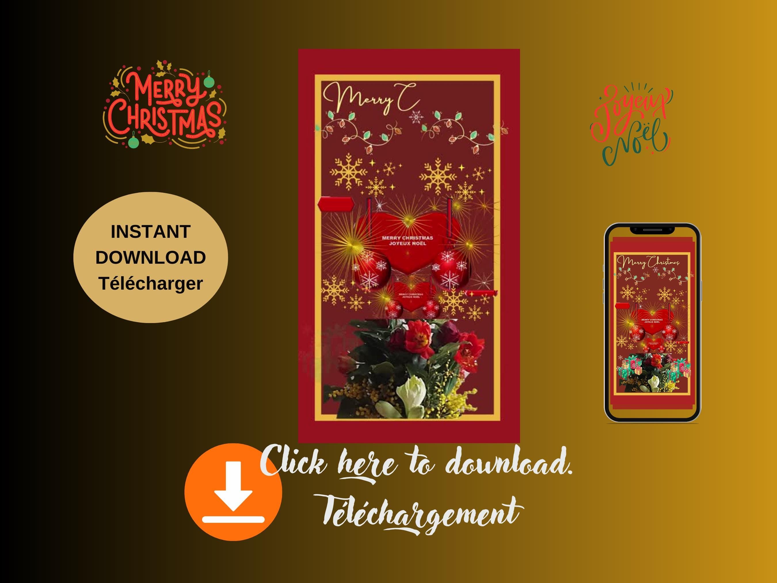 Animated Christmas E-Card Video – Season's Greetings Mobile Card (MP4, PNG, PDF) - image 5