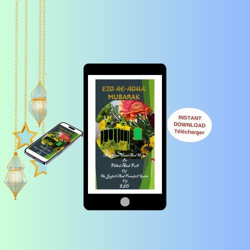 Animated EID MUBARAK Video Card -Happy EID greeting Ecard-Printable