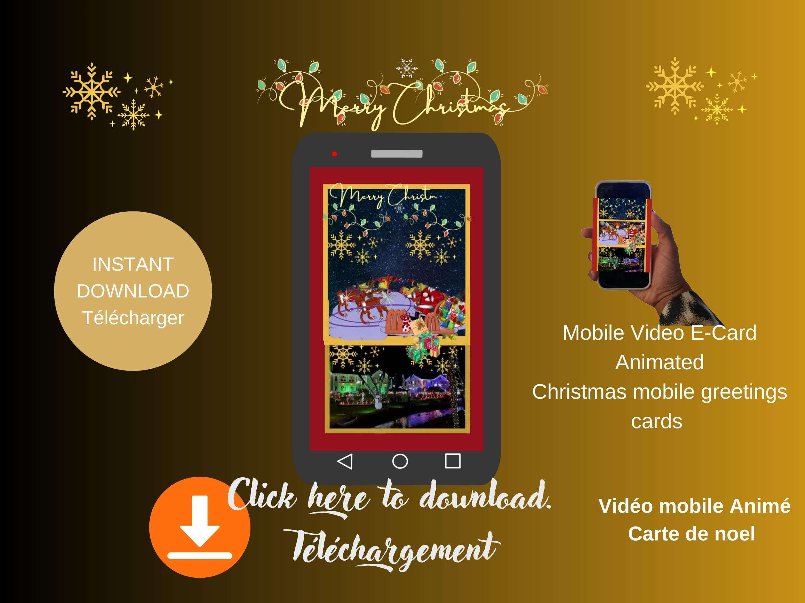 Animated Christmas E-Card Mobile Video – Season's Greetings (MP4, PNG, PDF) - image 5