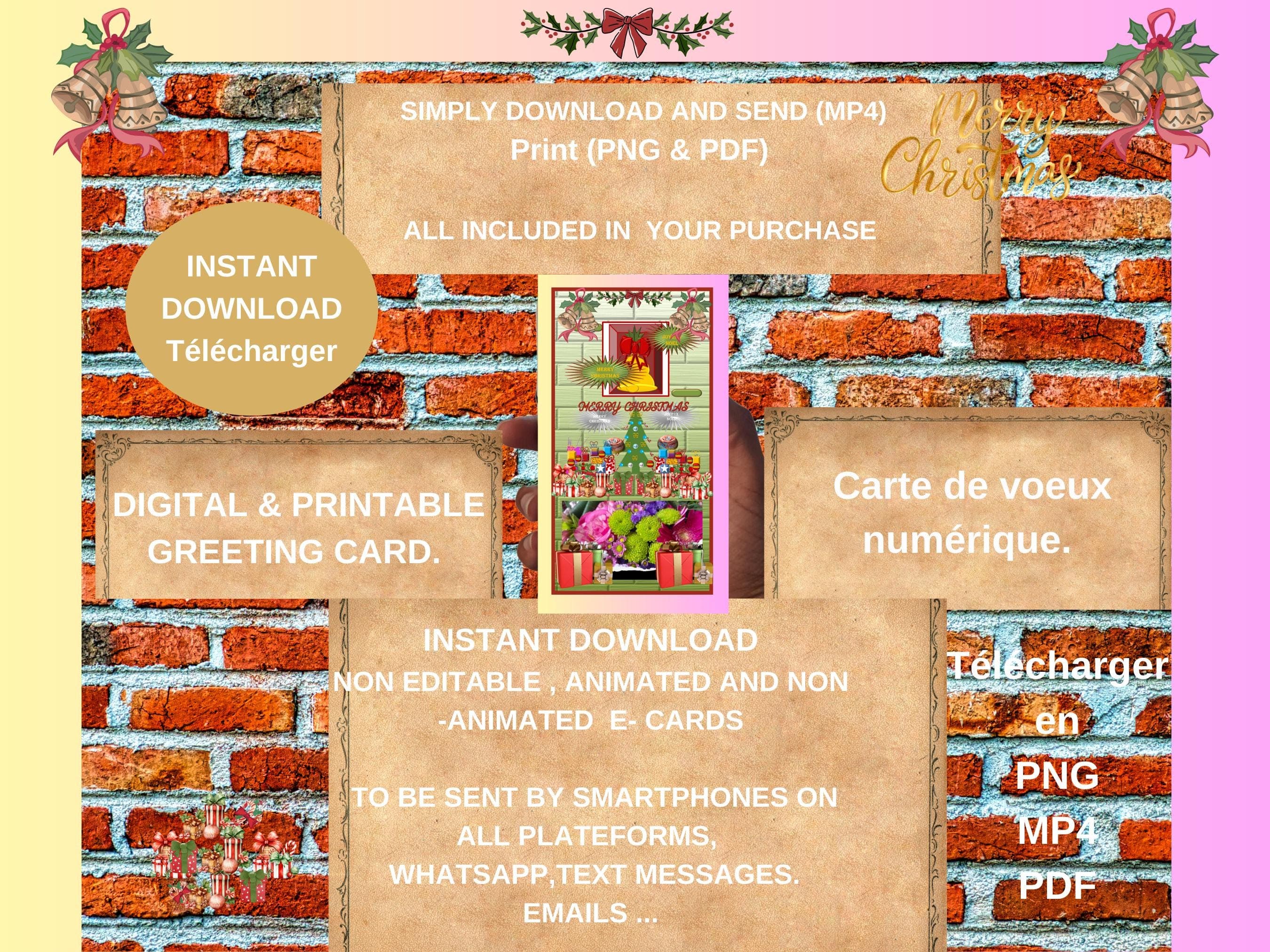 Animated Christmas E-Card Video – Season's Greetings (Digital Download) - image 4