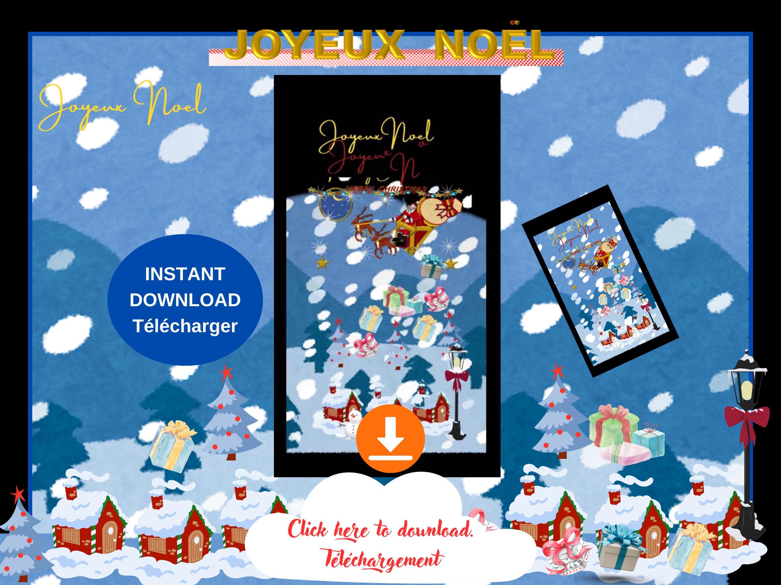Animated Christmas Mobile Video – Season's Greetings E-Card (MP4, PNG, PDF) - image 5