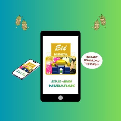 Animated EID MUBARAK Video Card -Happy EID greeting Ecard-Printable